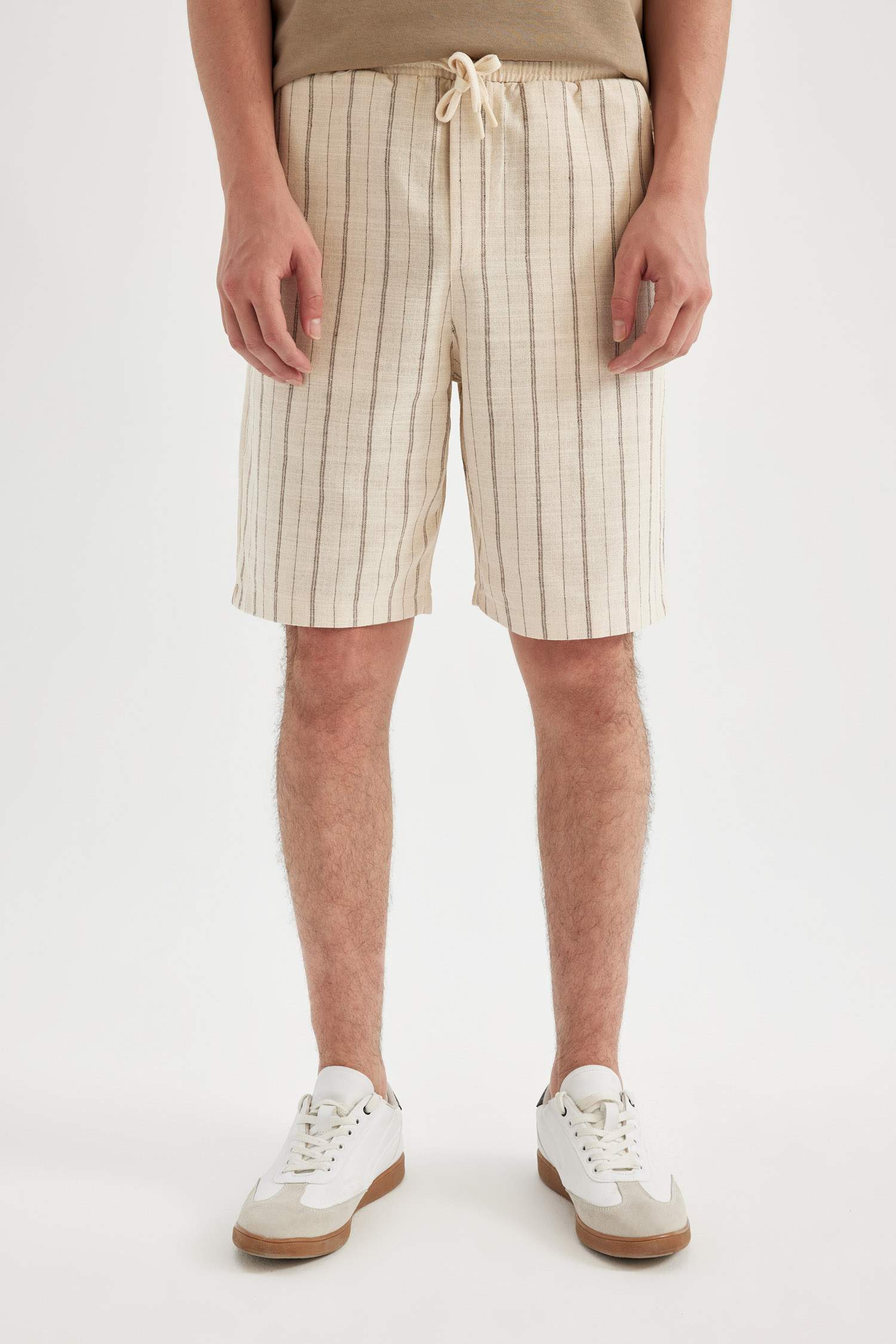 Regular Fit Linen Look Bermuda