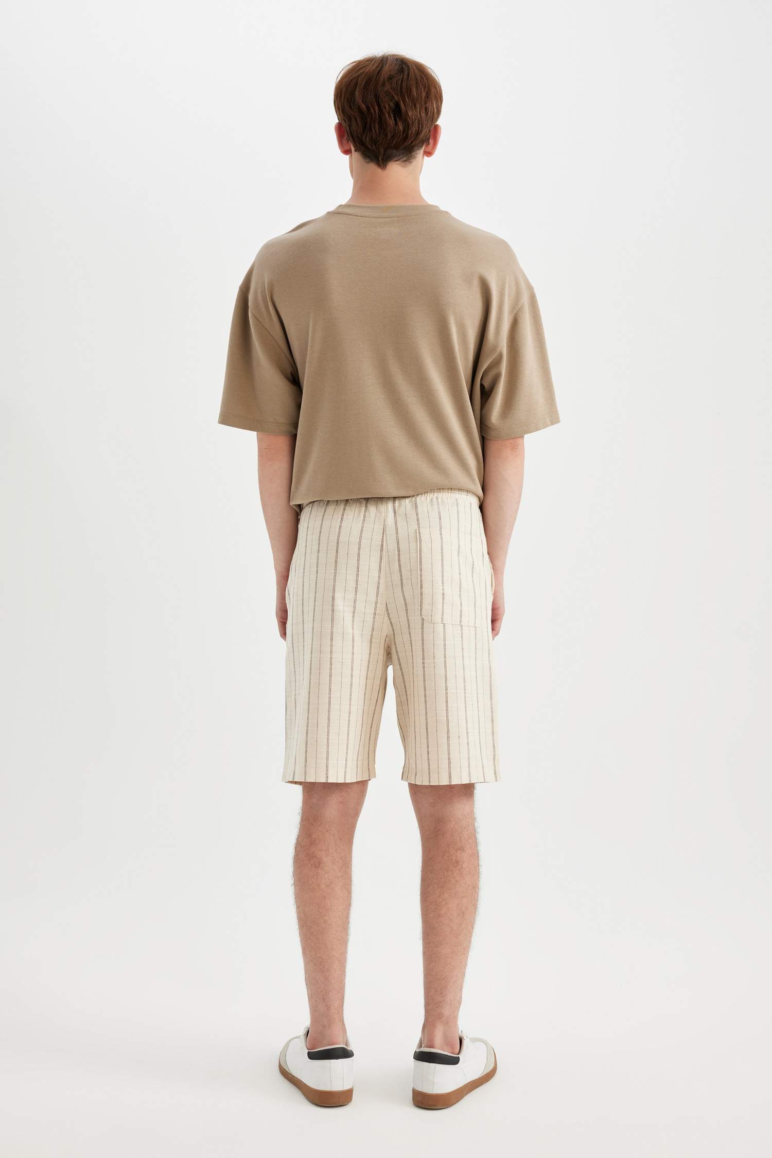 Regular Fit Linen Look Bermuda