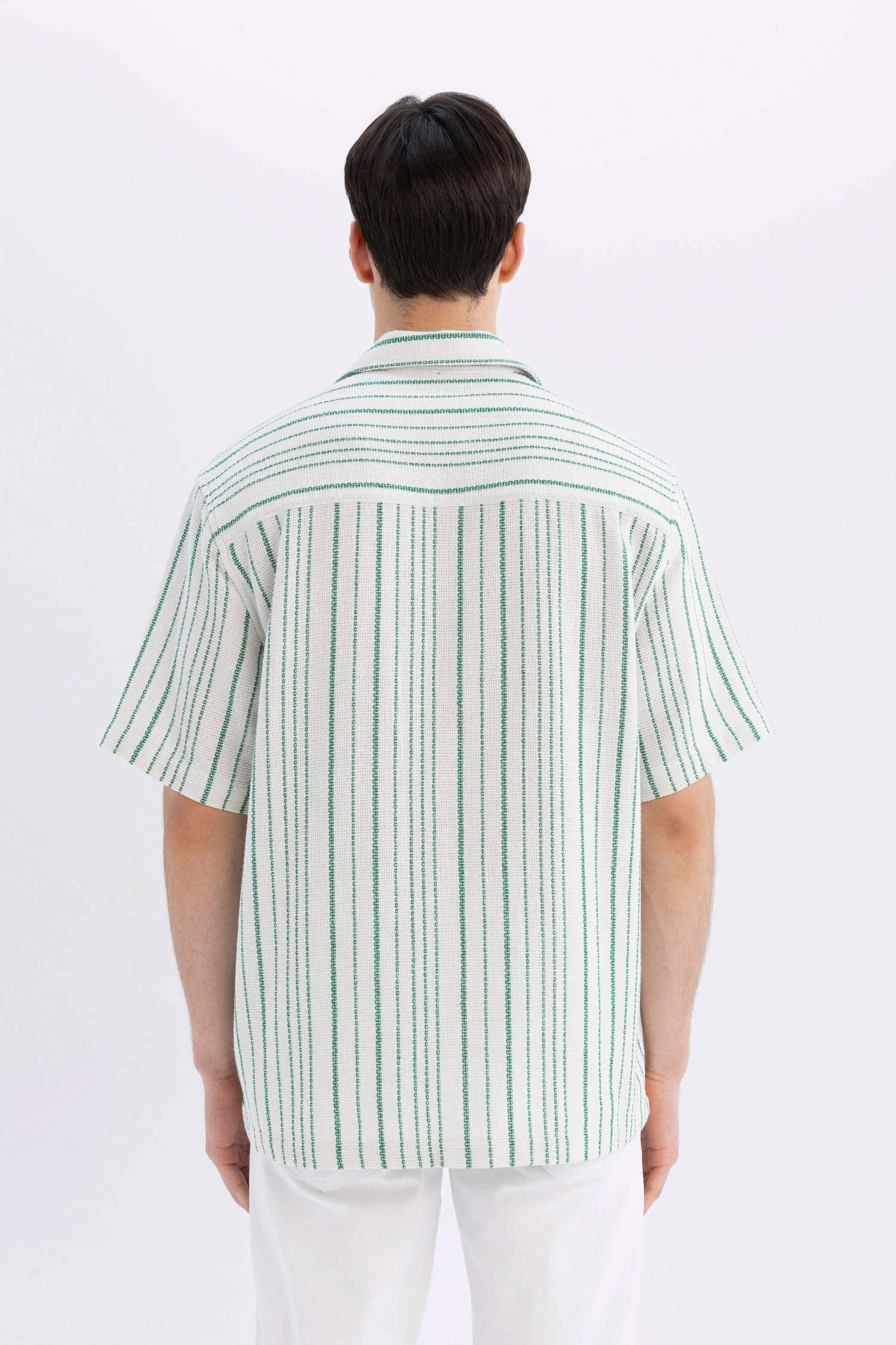 Relax Fit Striped Short Sleeve Shirt