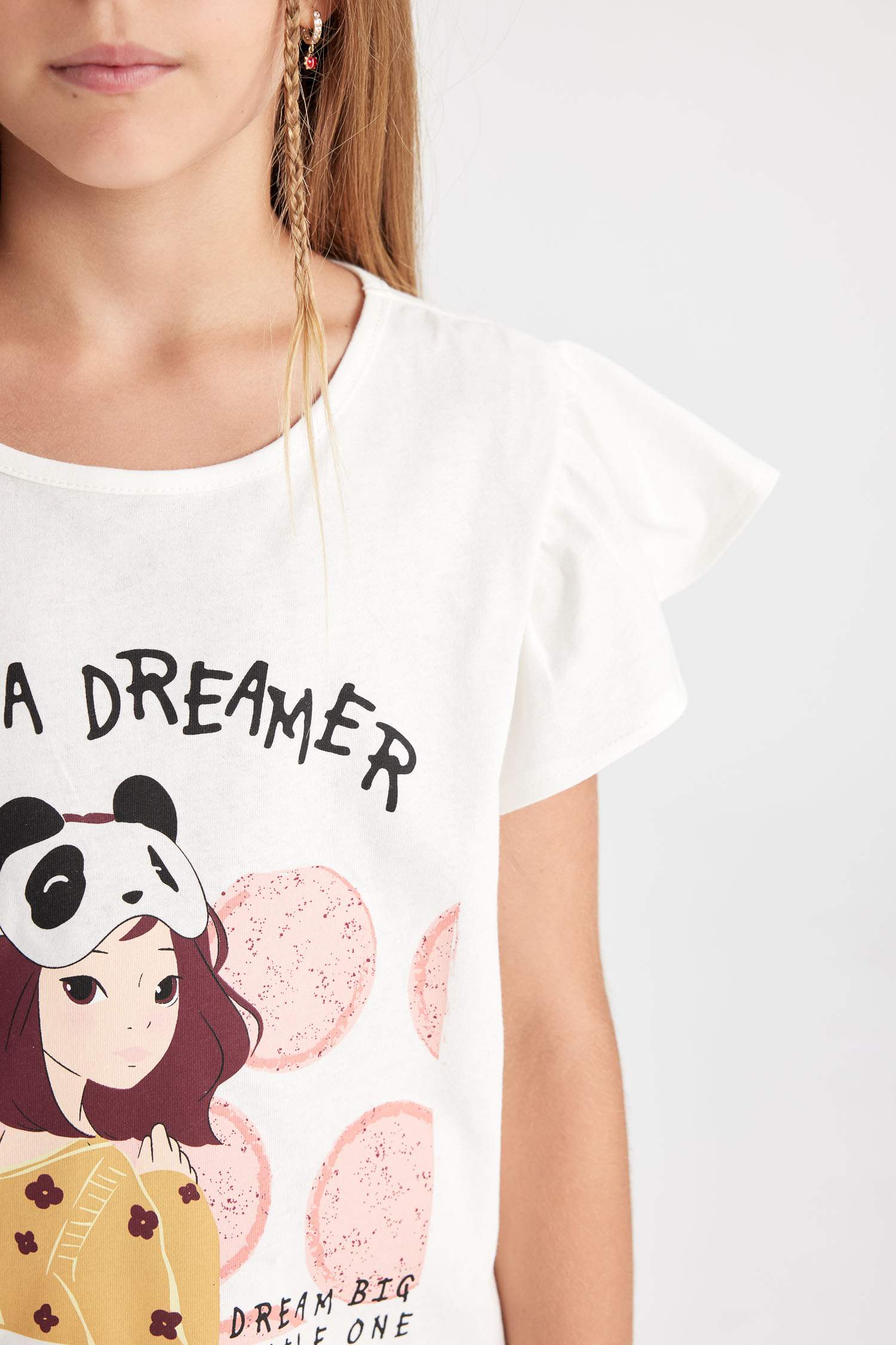 Girl Printed Short Sleeve 2 Piece Pajama Set