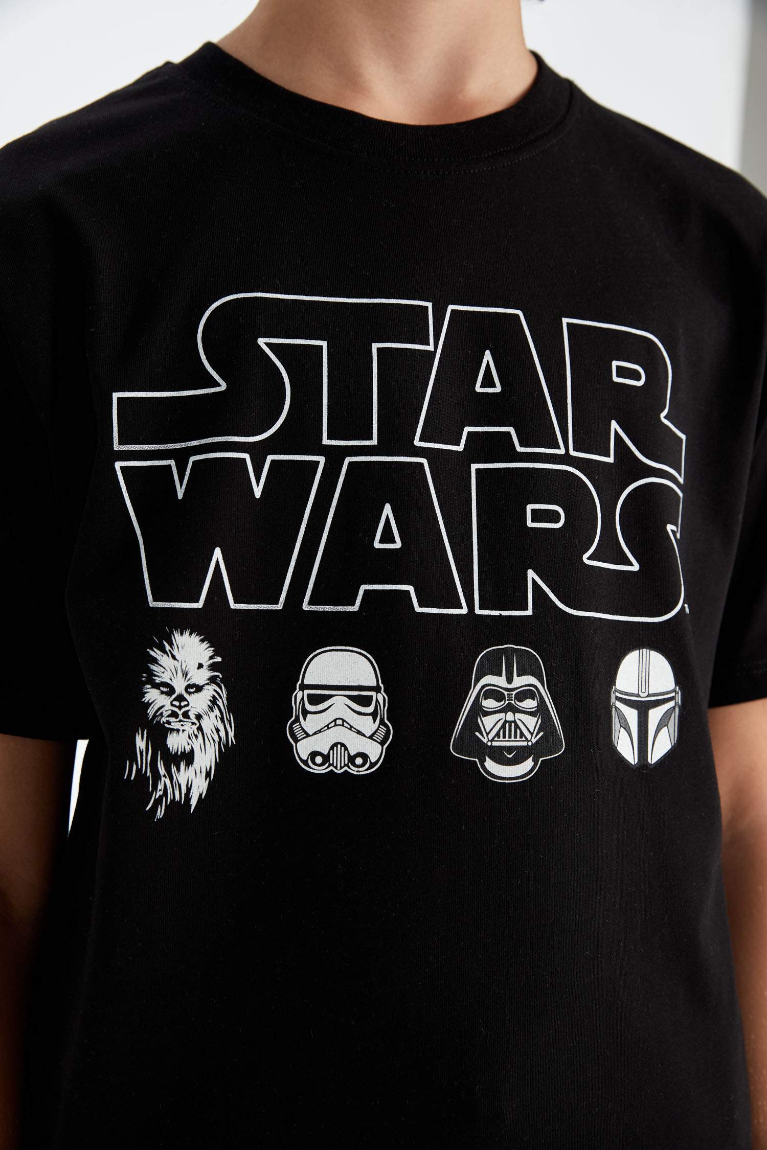 Erkek Çocuk Star Wars Bisiklet Yaka Kısa Kollu Tişört