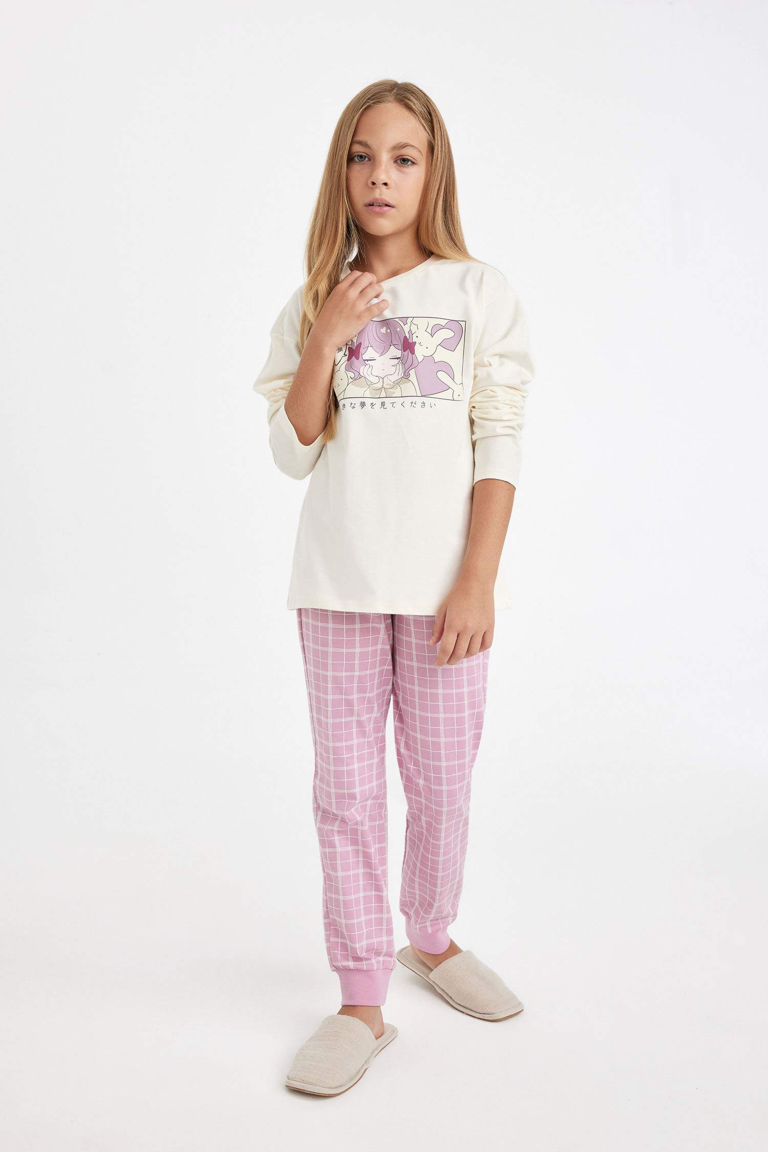 Пижама стандартного кроя для девочек