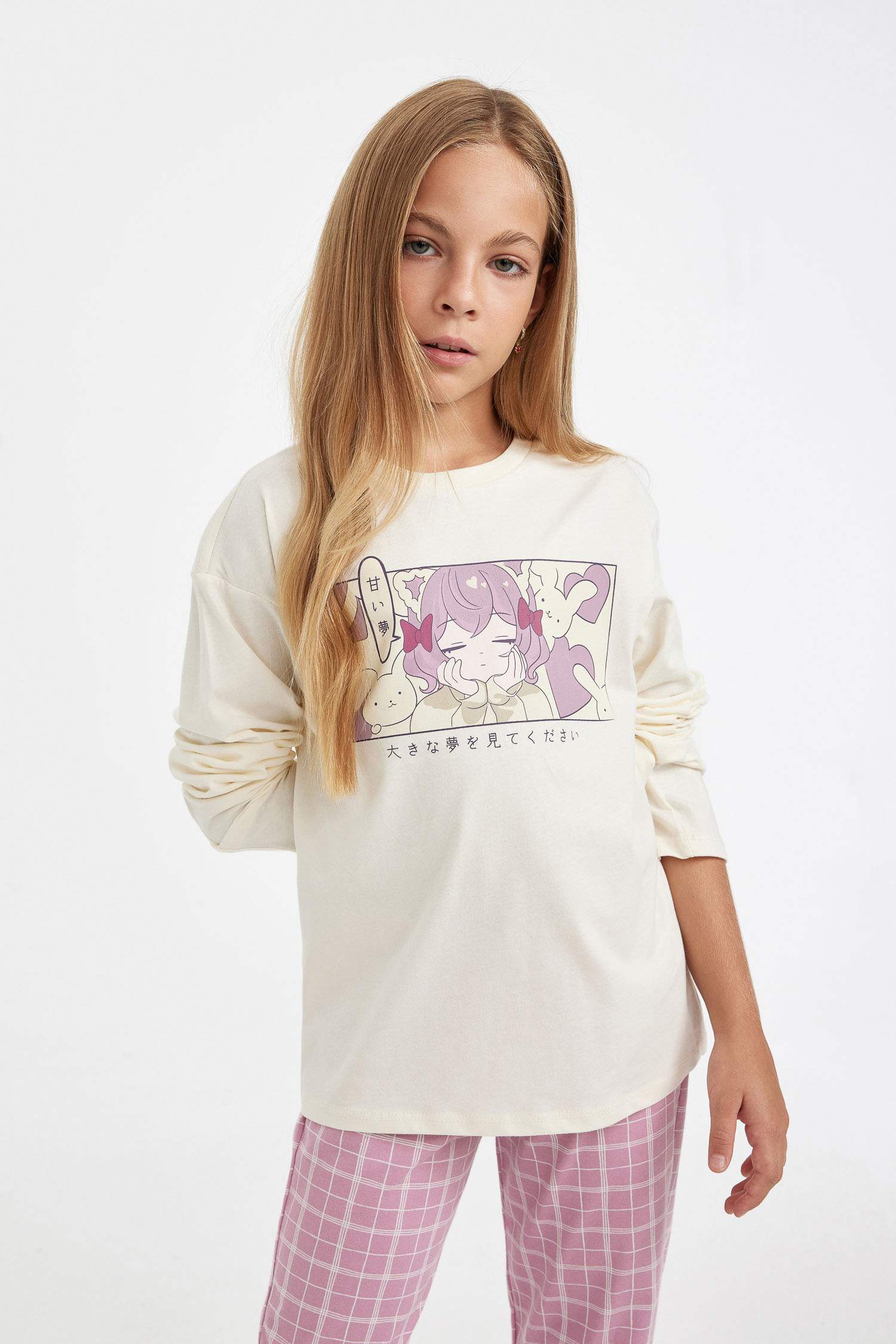 Пижама стандартного кроя для девочек