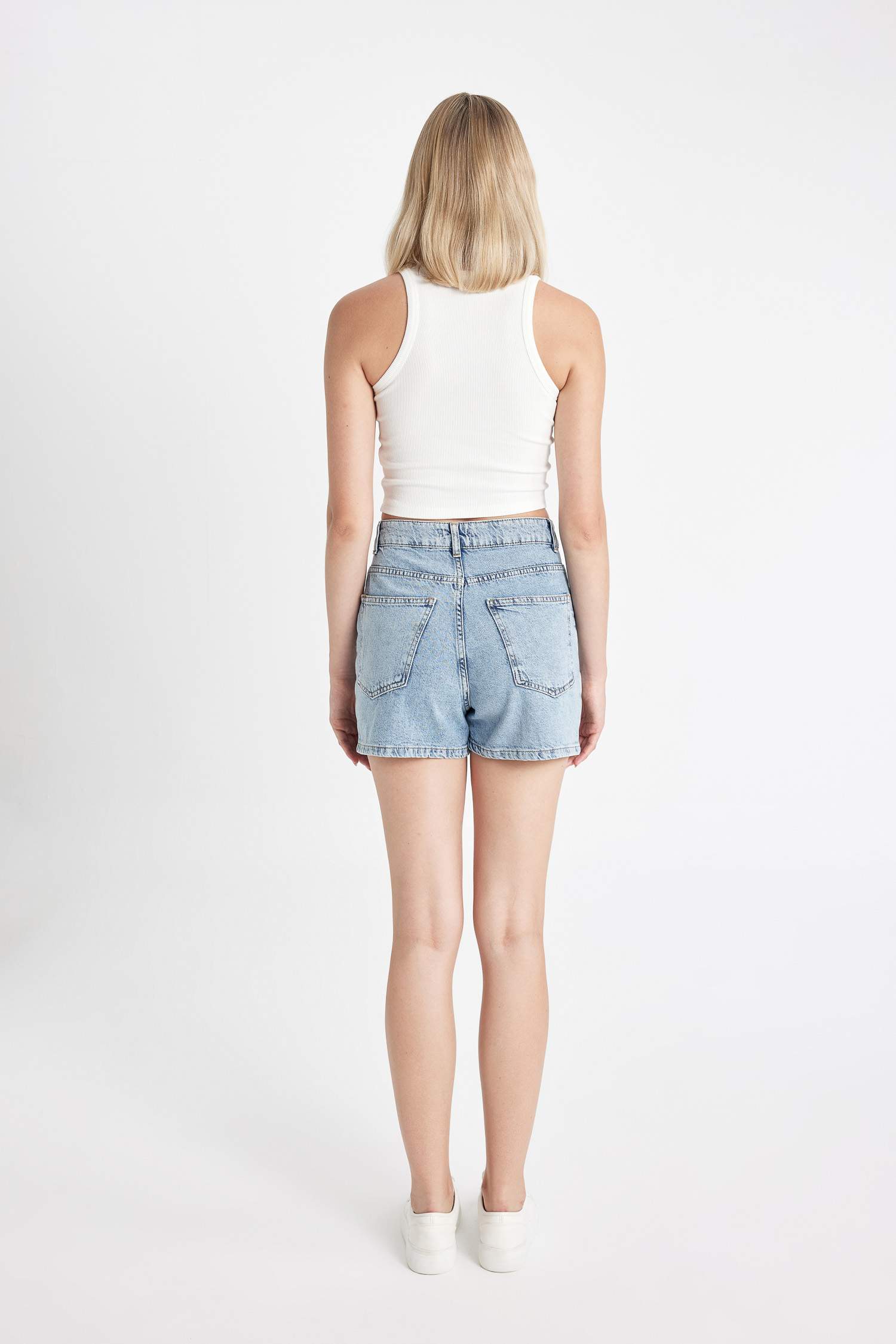 Normal Bel Jean Şort Etek
