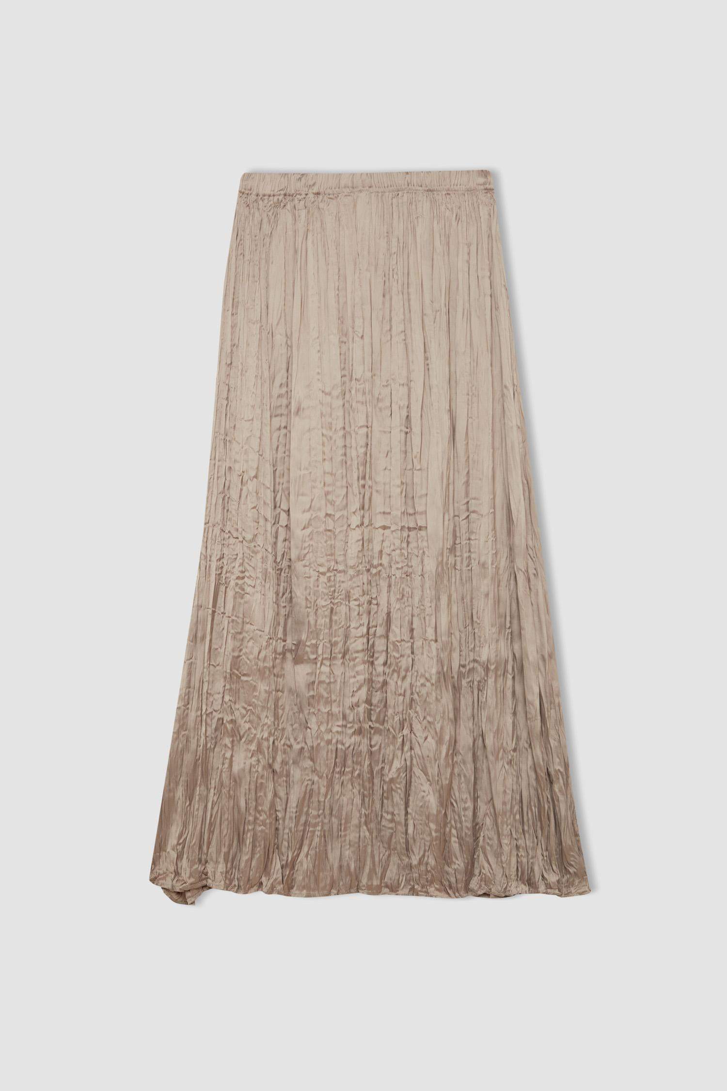 A-line Satin Maxi Skirt
