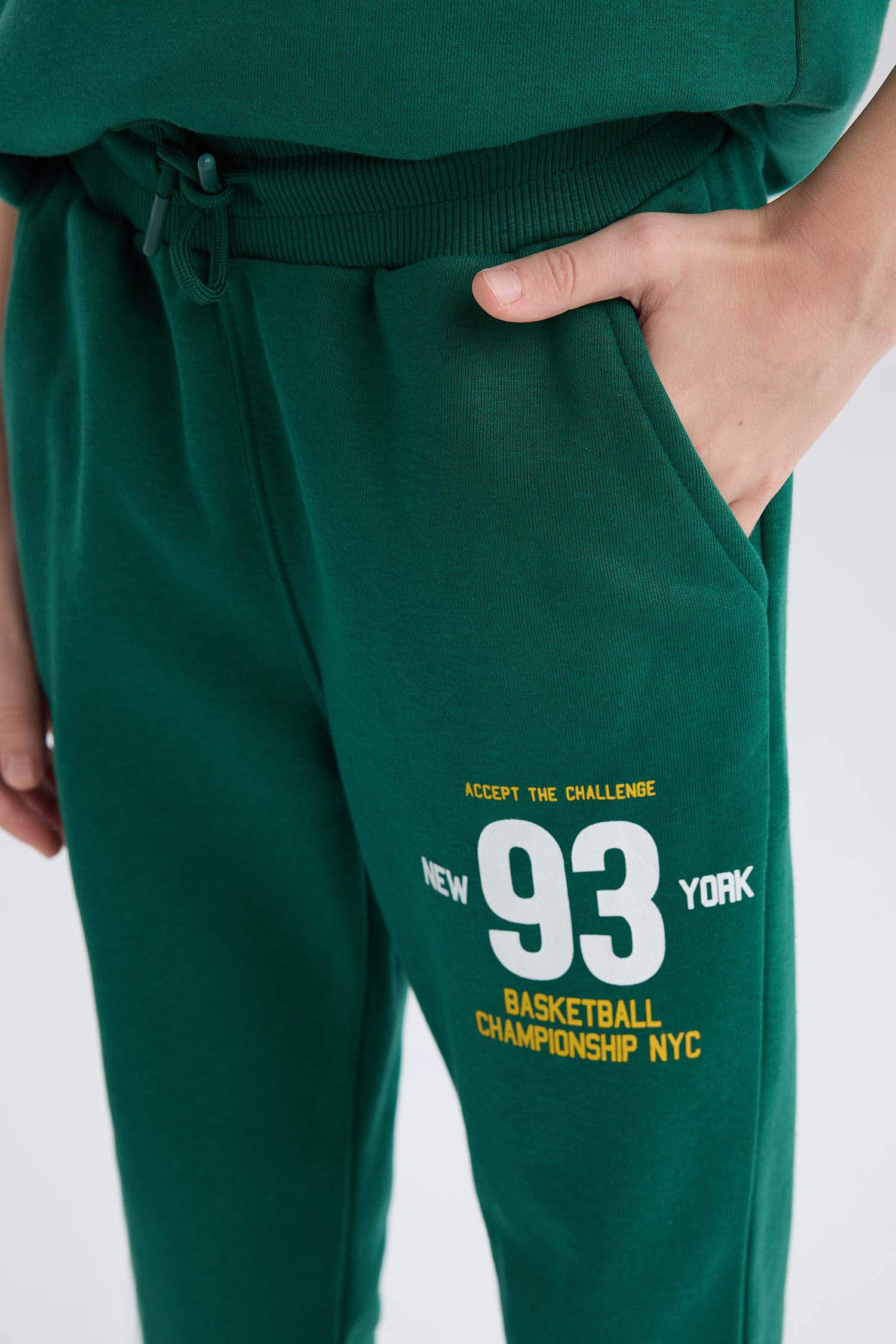 سروال سويت بانتس ولادي جوجر ثقيل قصة عادية ورجل مطاطي