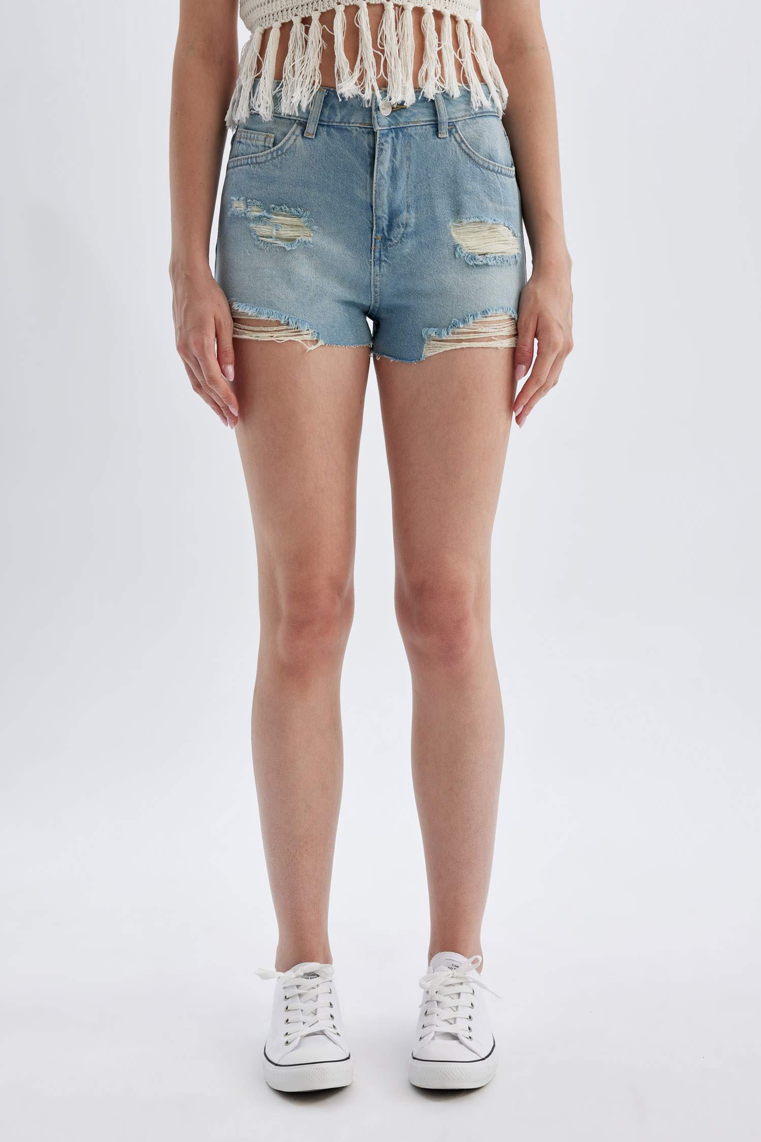 High Waist Denim Shorts
