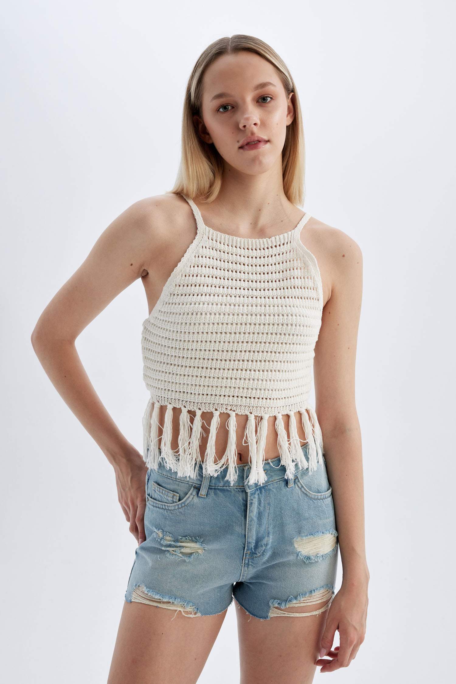 High Waist Denim Shorts