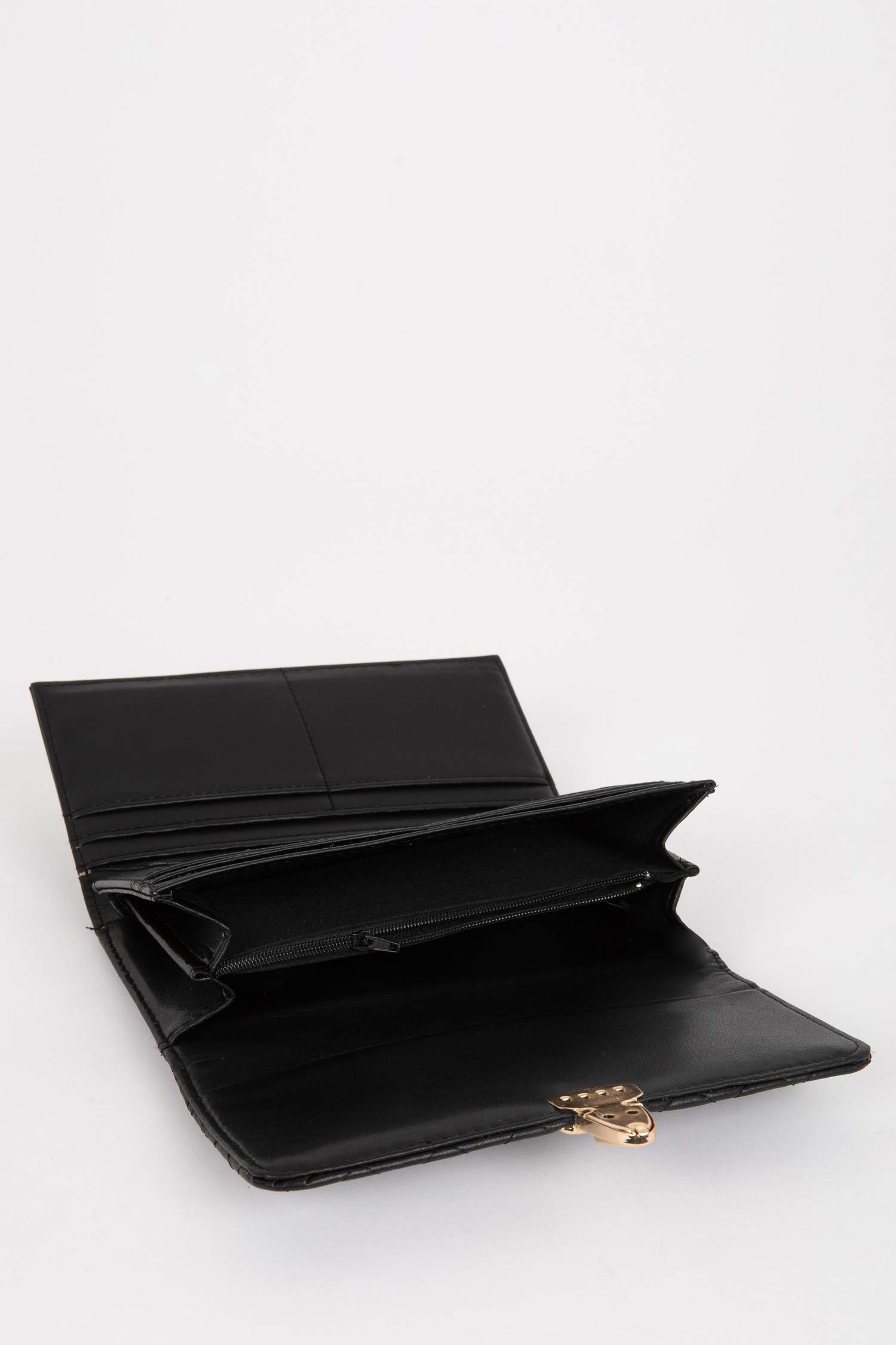 Woman Quilted Faux Leather Wallet