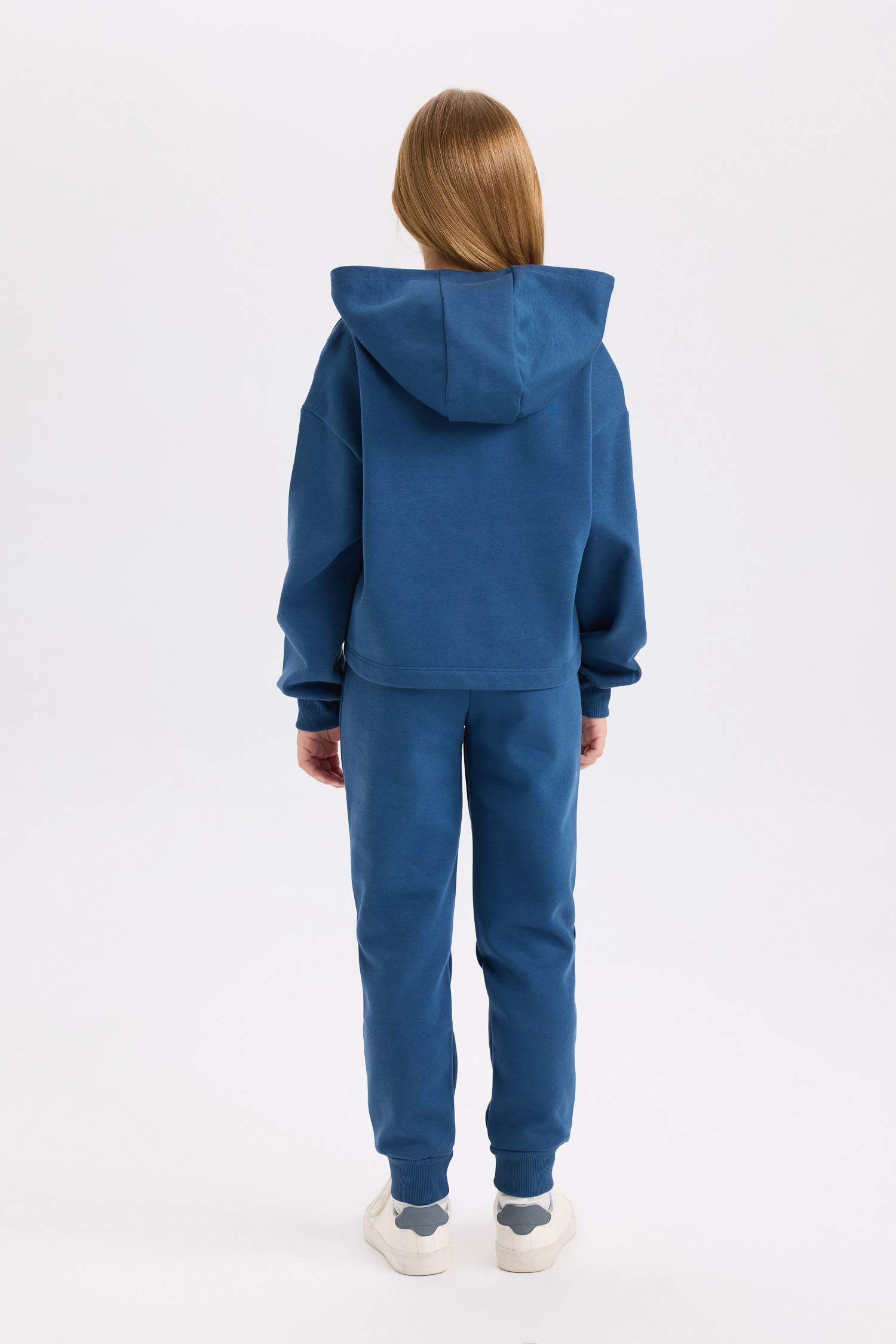 Kız Çocuk 2'li Takım Baskılı Sweatshirt Beli Lastikli Jogger Eşofman Altı