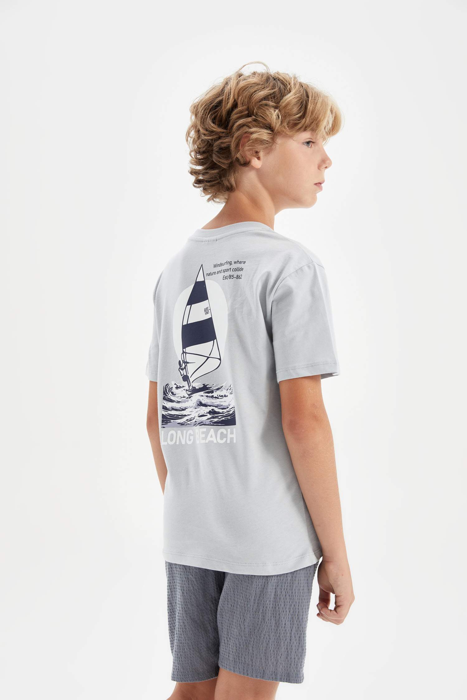 Boy Crew Neck Printed Short Sleeve T-Shirt