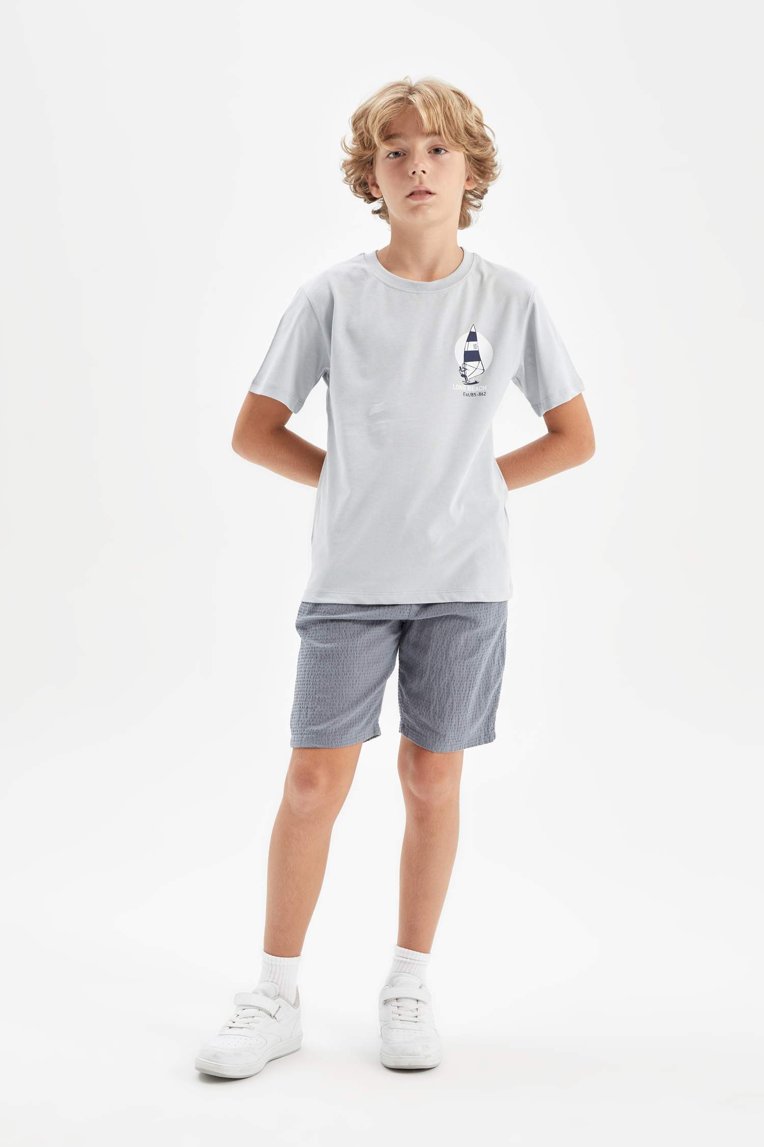 Boy Crew Neck Printed Short Sleeve T-Shirt