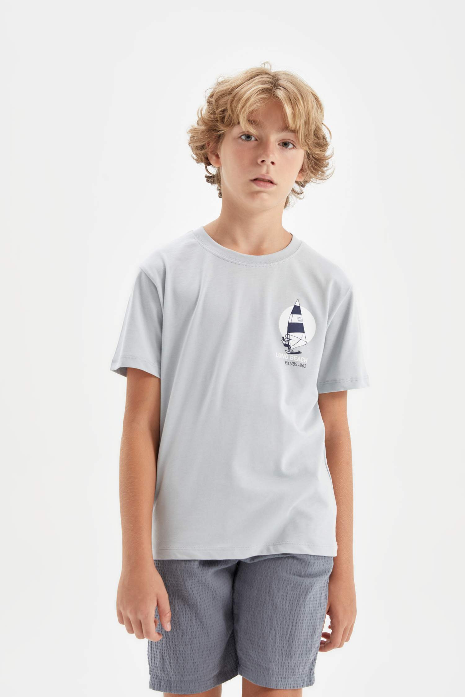 Boy Crew Neck Printed Short Sleeve T-Shirt