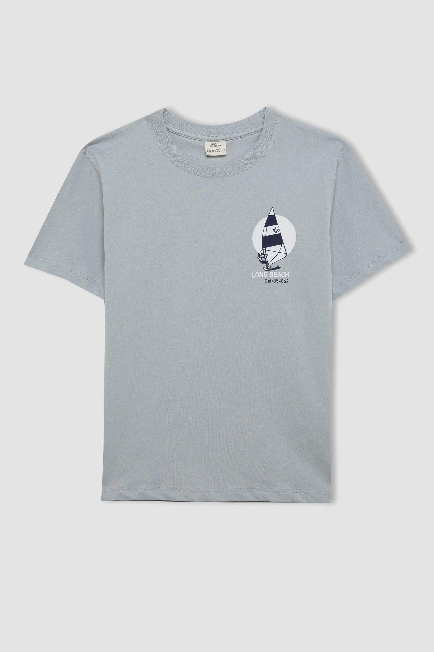 Boy Crew Neck Printed Short Sleeve T-Shirt