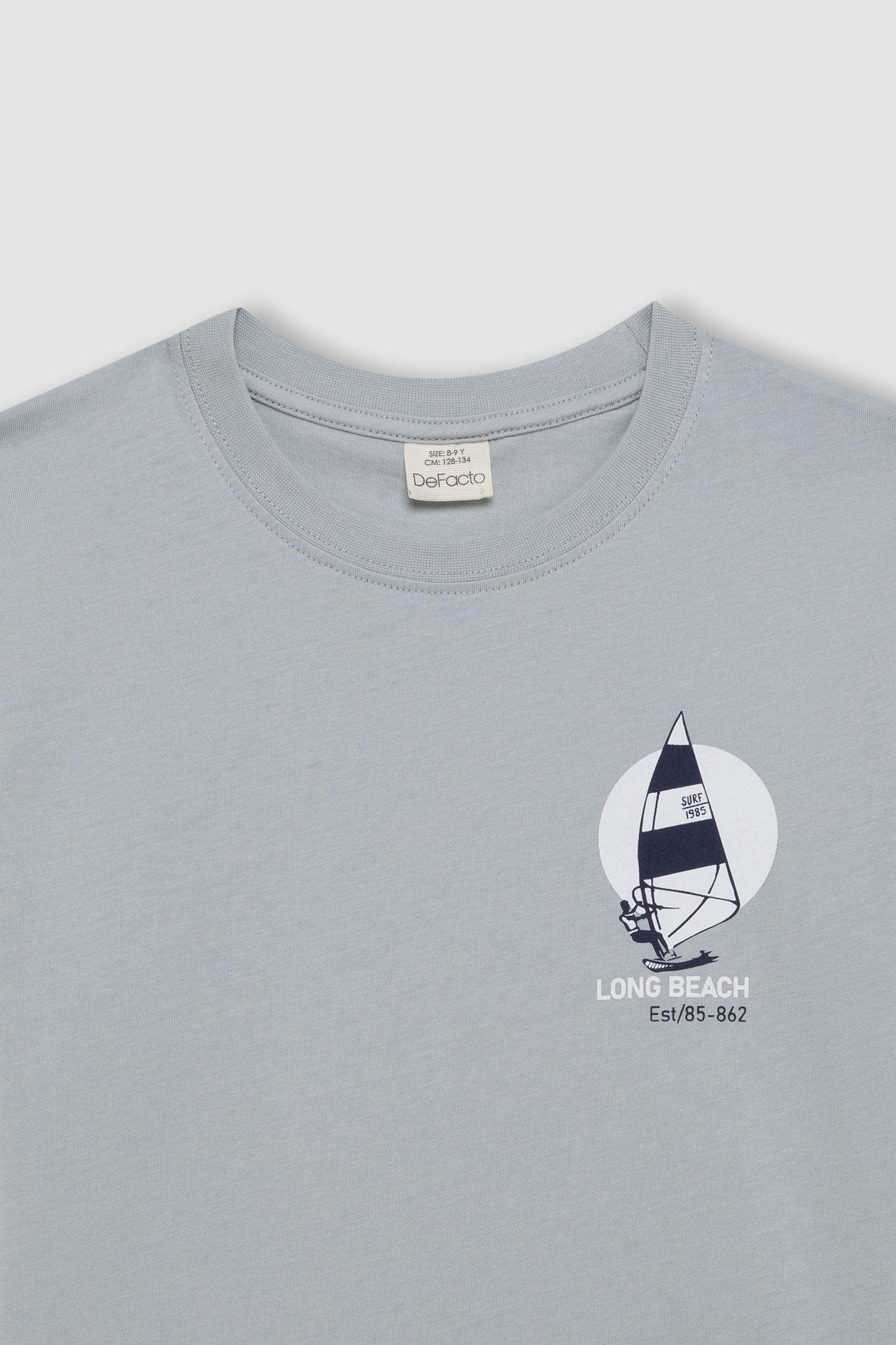 Boy Crew Neck Printed Short Sleeve T-Shirt