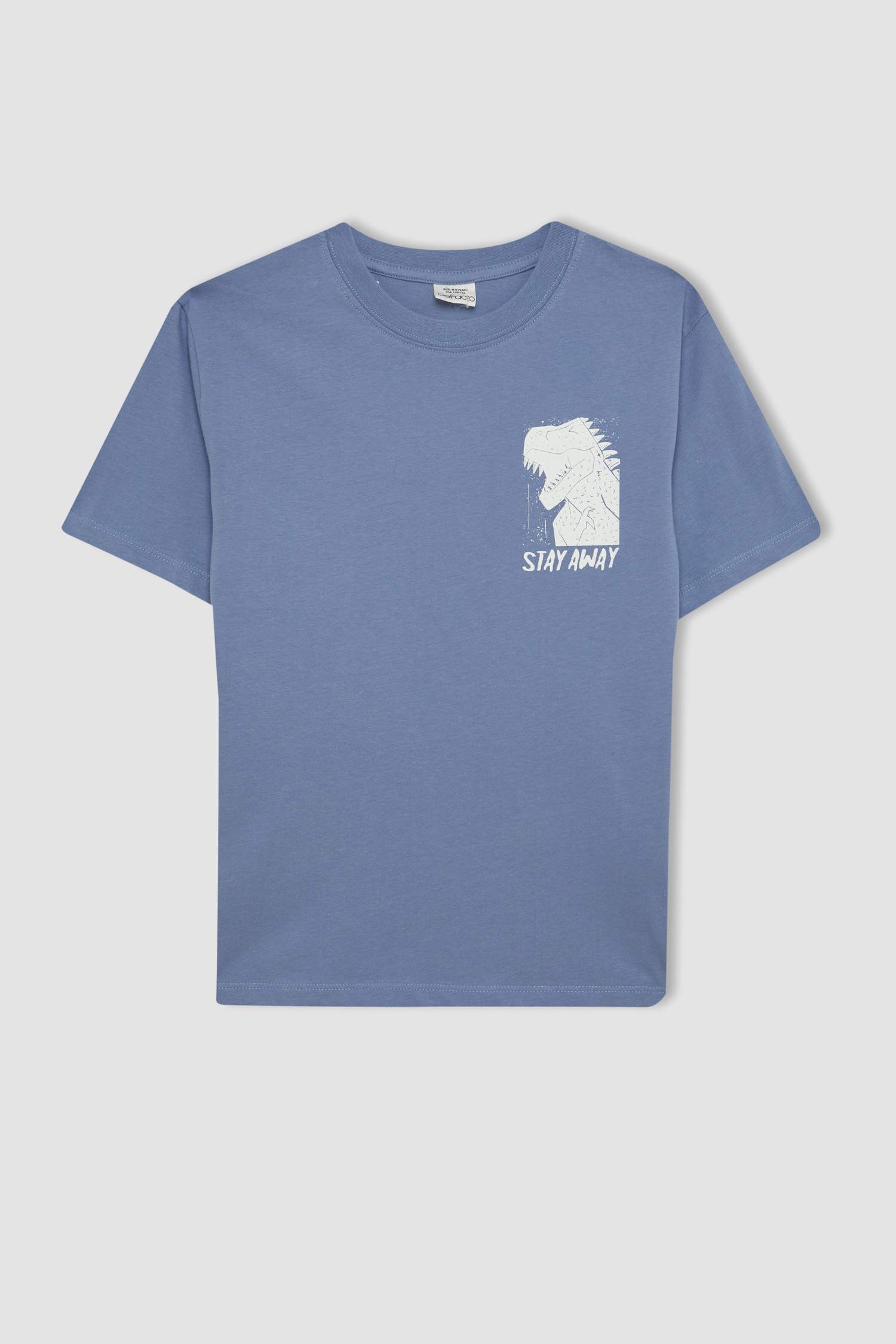 Erkek Çocuk Bisiklet Yaka Baskılı Kısa Kollu Tişört