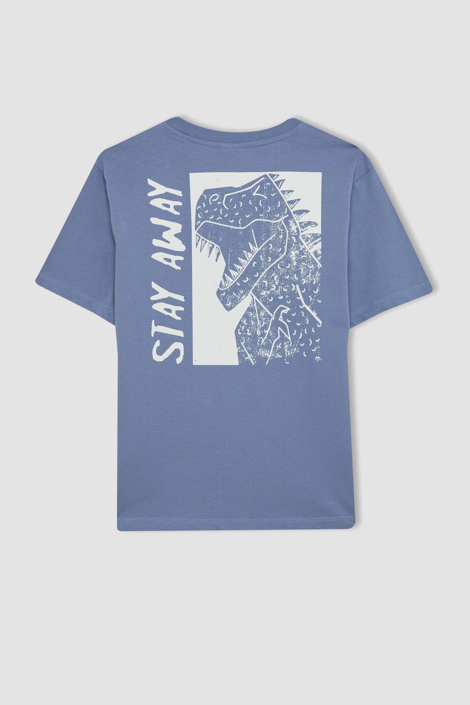 Erkek Çocuk Bisiklet Yaka Baskılı Kısa Kollu Tişört