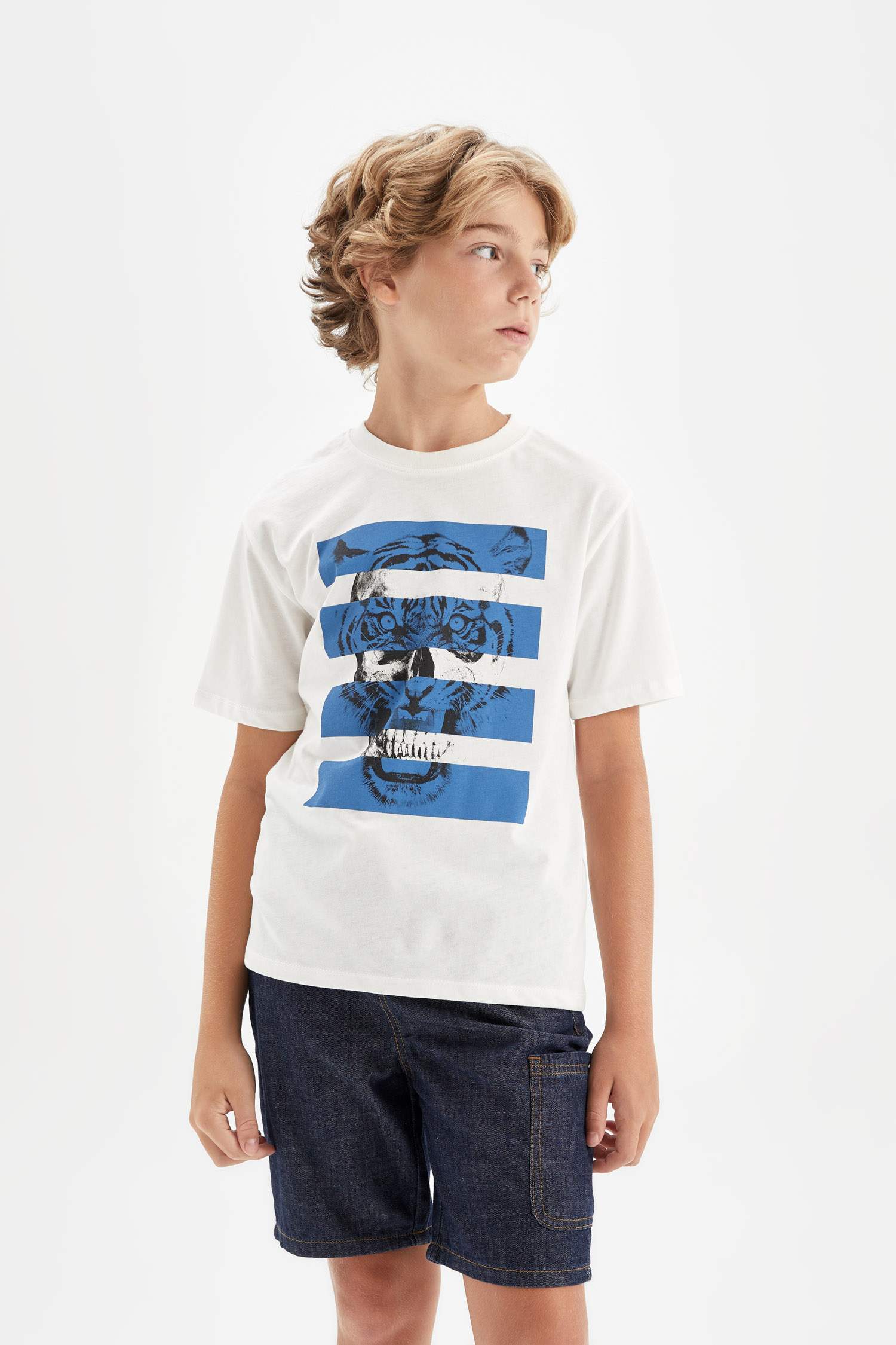 Boy Crew Neck Printed Short Sleeve T-Shirt