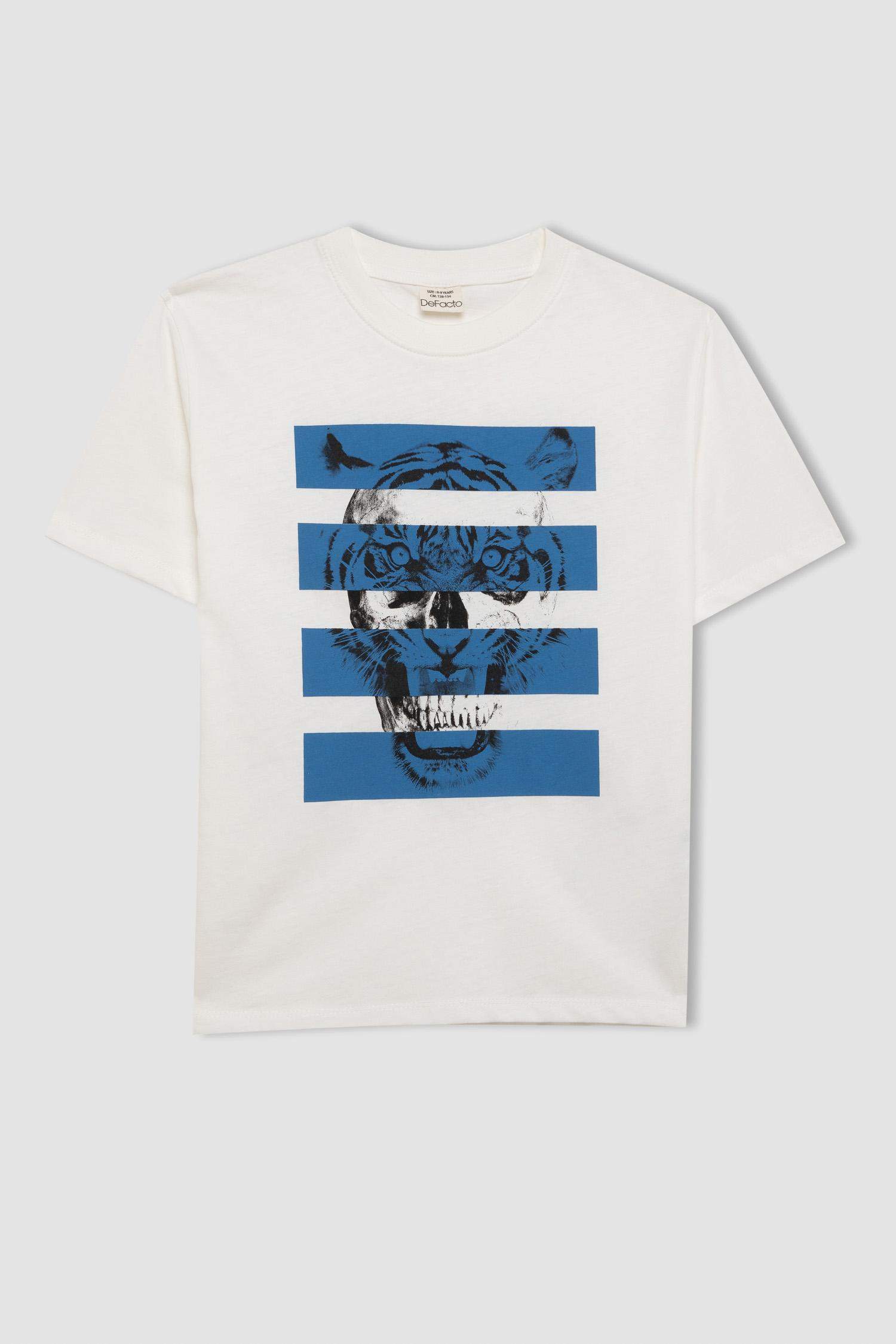 Boy Crew Neck Printed Short Sleeve T-Shirt