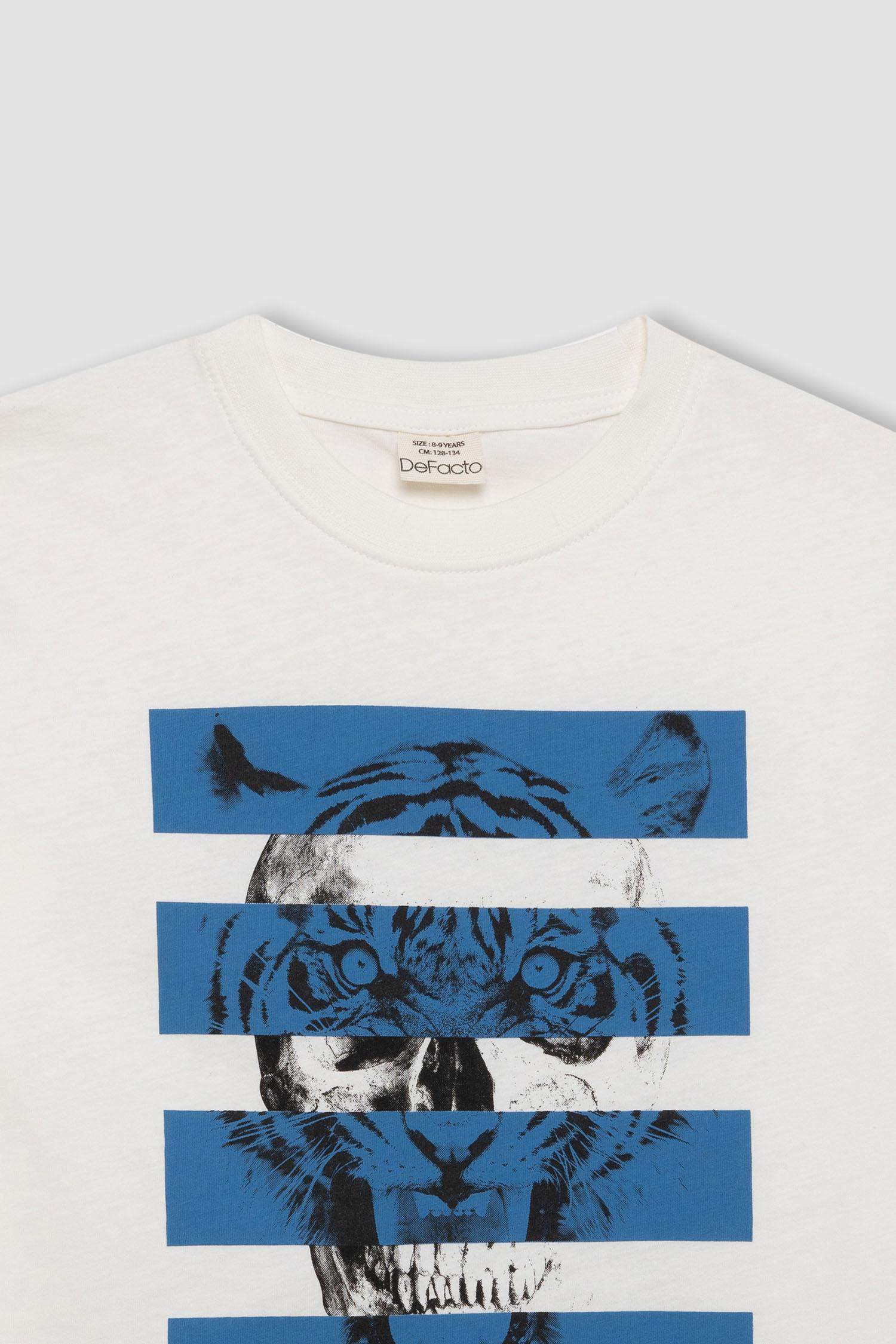 Boy Crew Neck Printed Short Sleeve T-Shirt