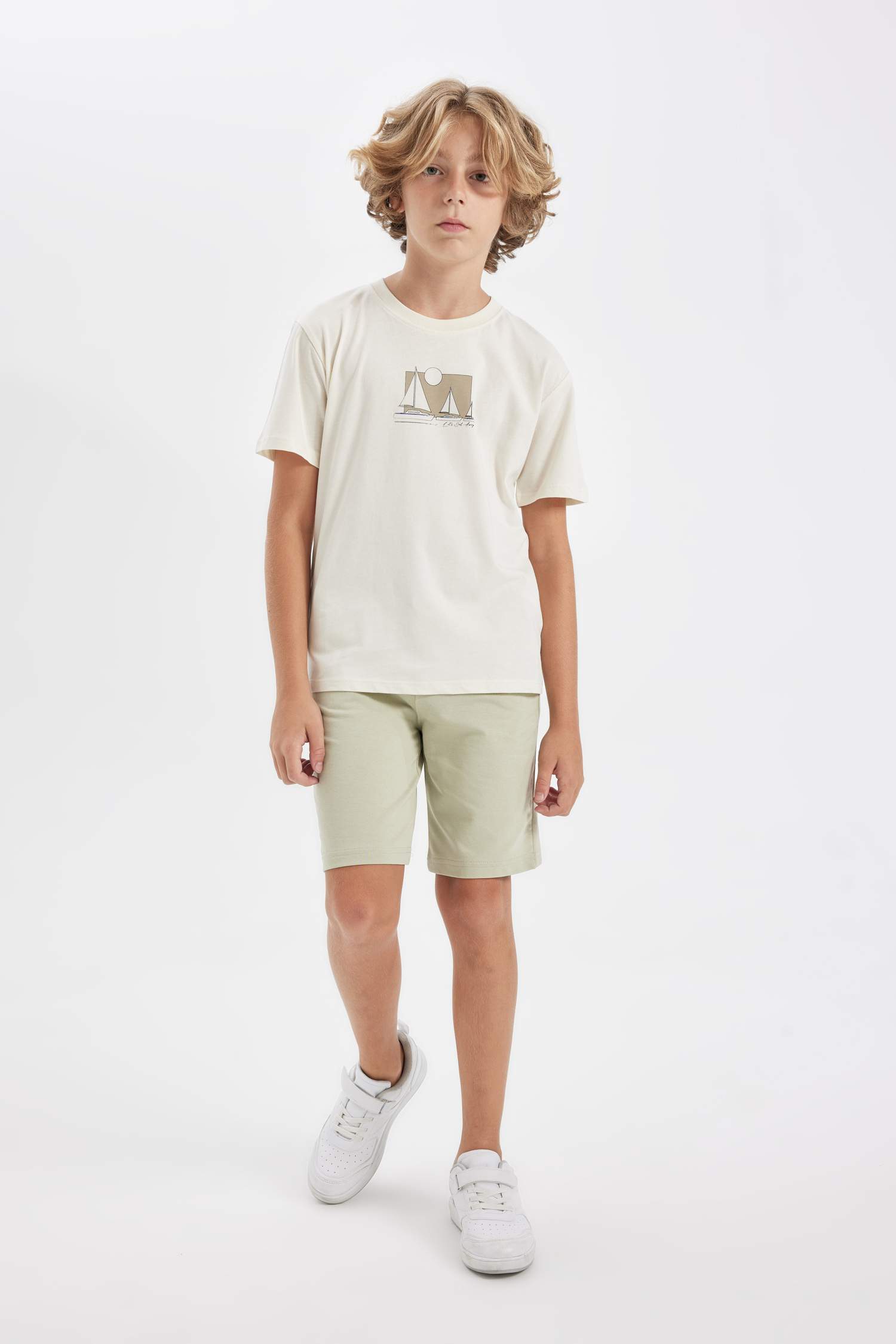 Boy Crew Neck Printed Short Sleeve T-Shirt