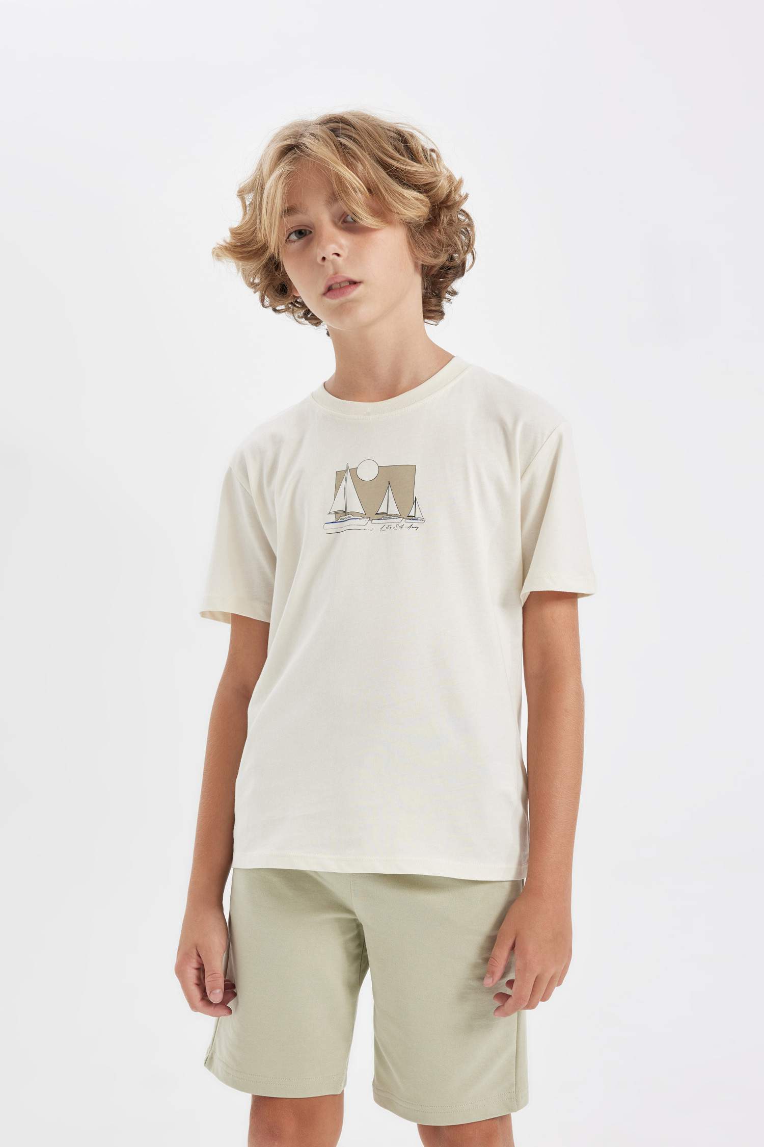 Boy Crew Neck Printed Short Sleeve T-Shirt