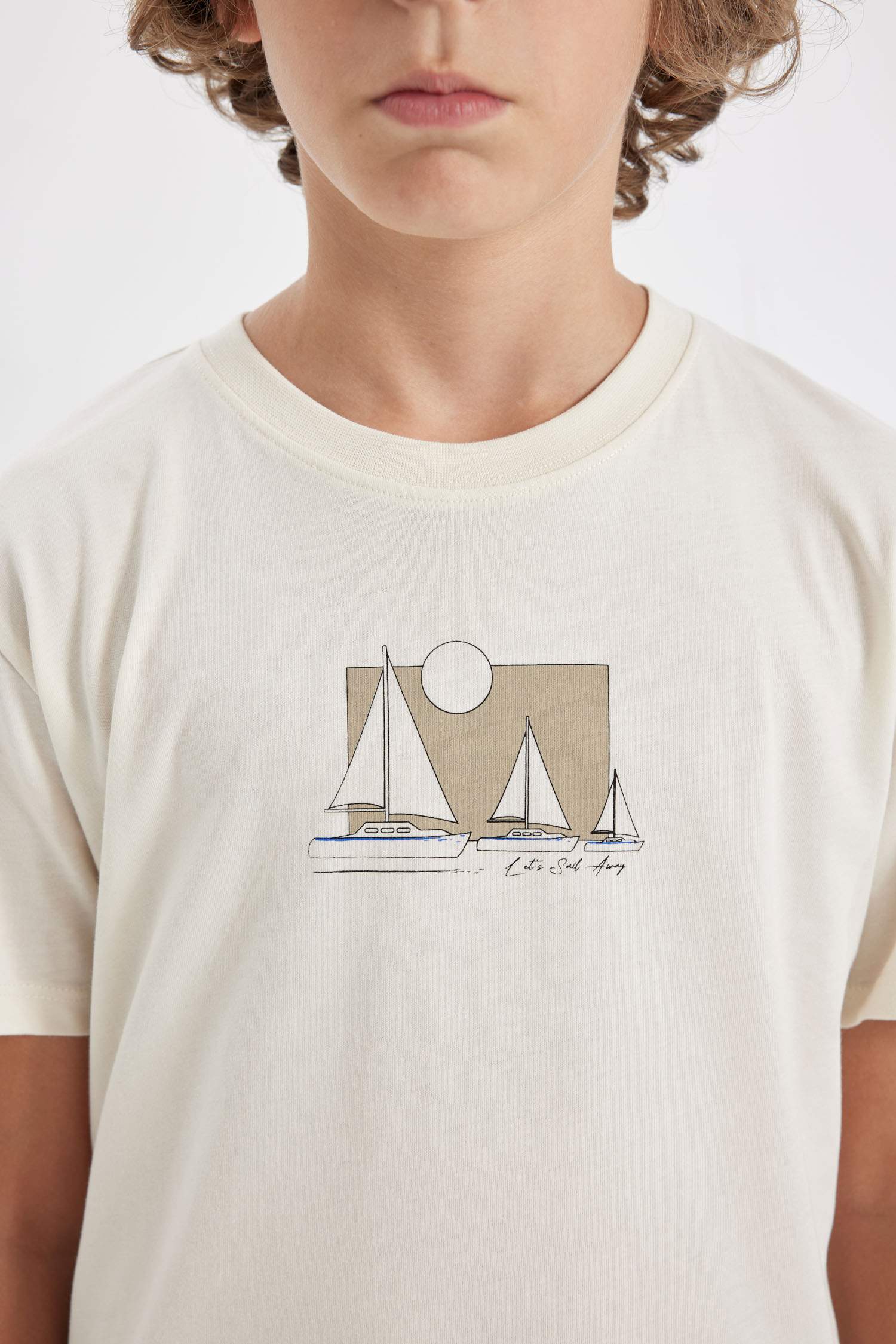 Boy Crew Neck Printed Short Sleeve T-Shirt