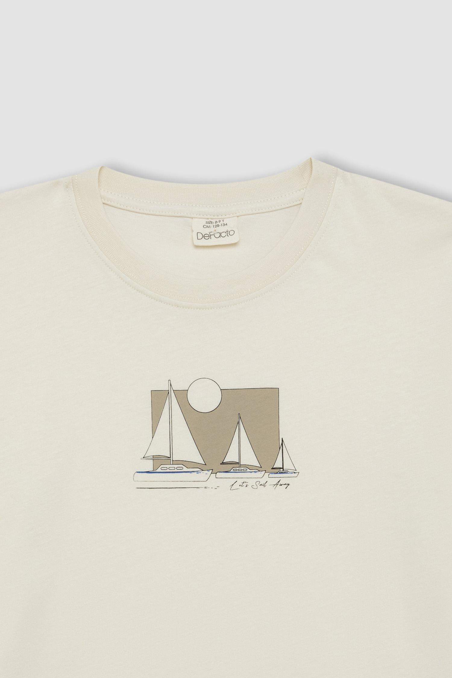 Boy Crew Neck Printed Short Sleeve T-Shirt