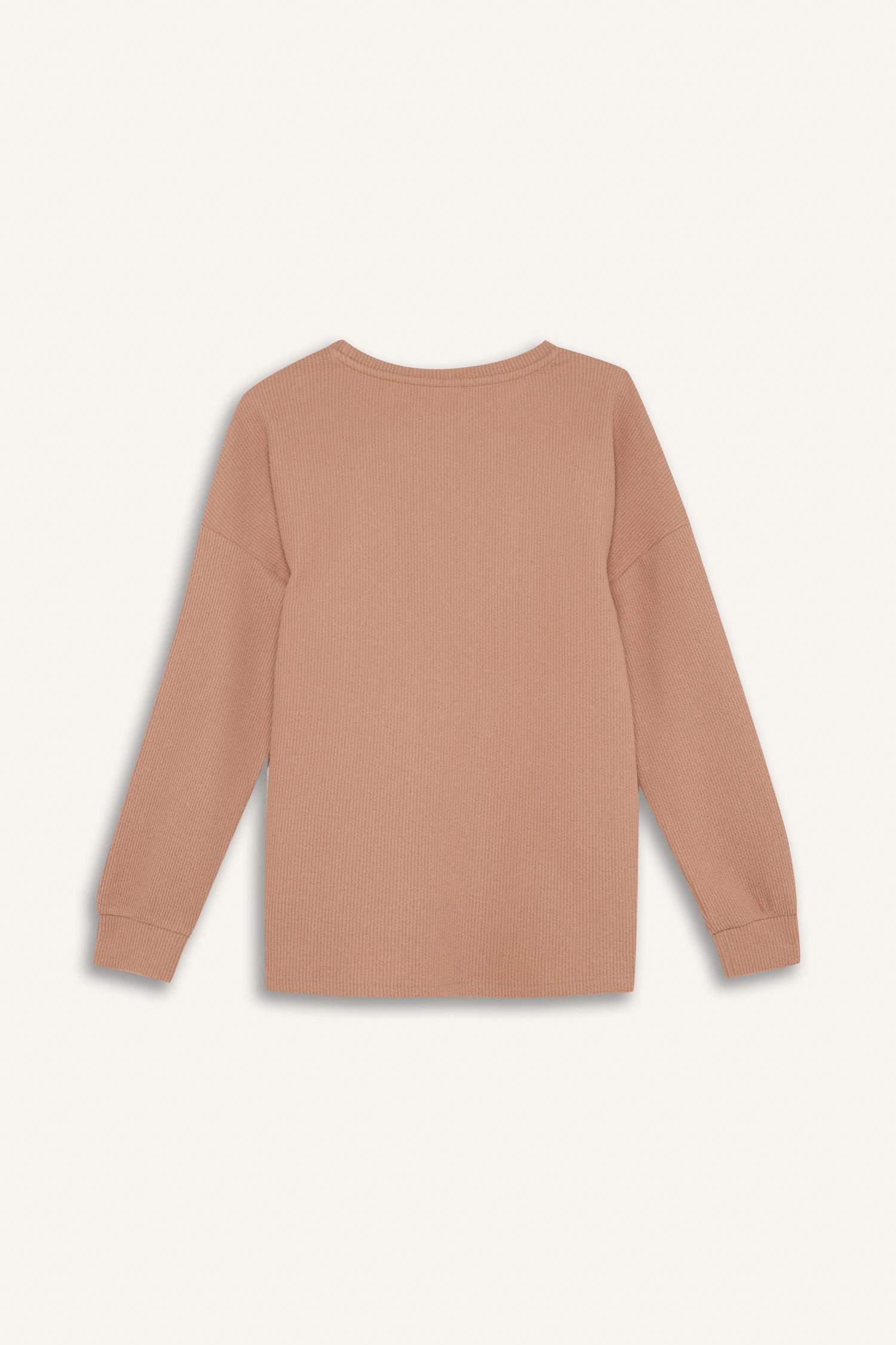 Regular Fit Basic Top Bottom 2 Piece Pajama Set