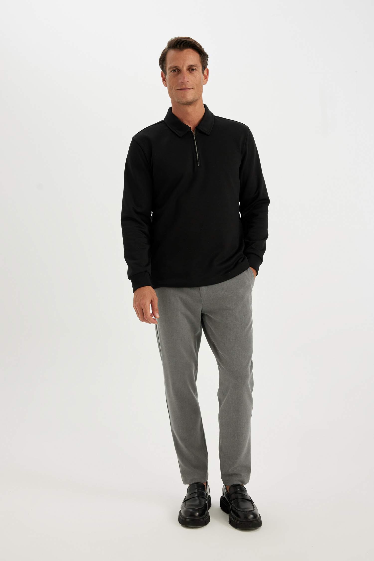 Свитшот свободного кроя в полоску