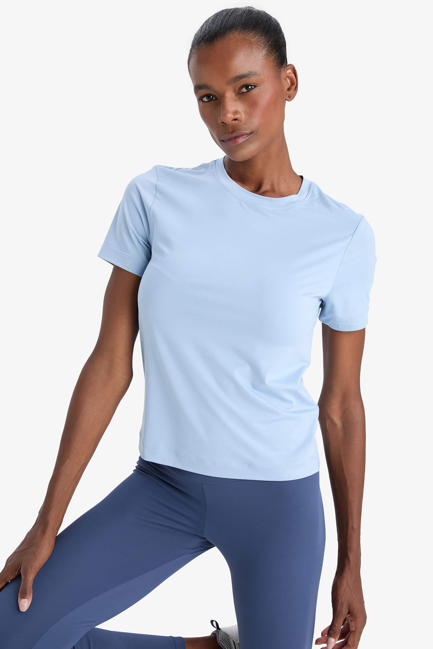 DeFactoFit Standard Fit Crew Neck Basic Sports T-Shirt