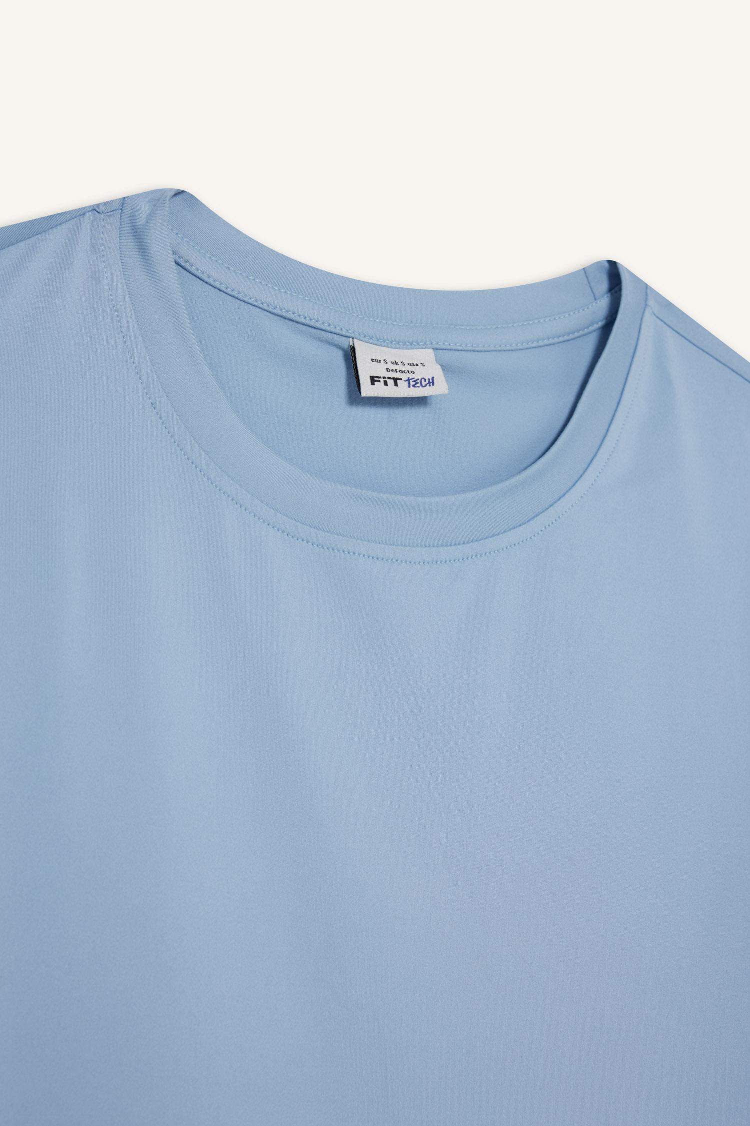 DeFactoFit Standard Fit Crew Neck Basic Sports T-Shirt