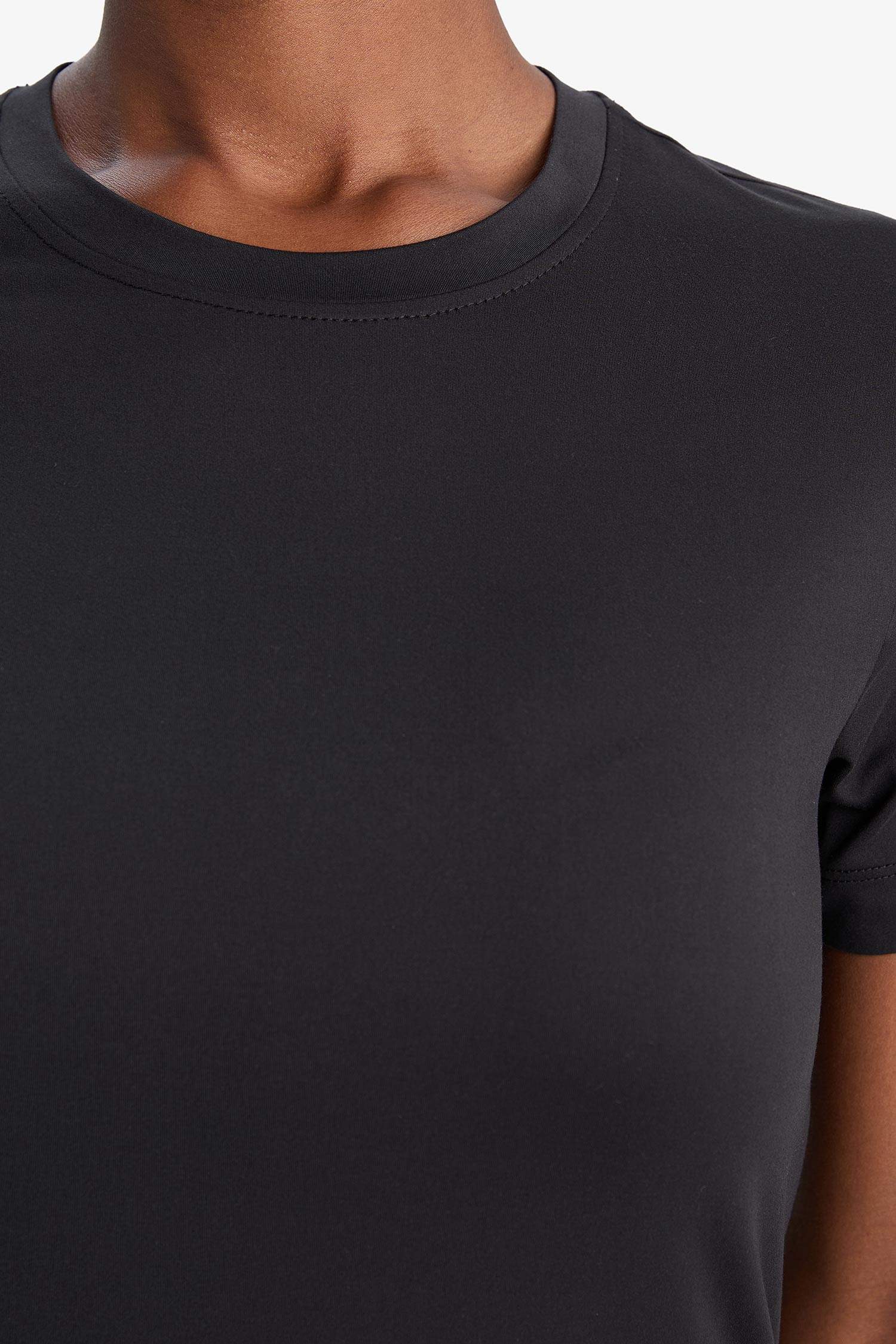 DeFactoFit Standard Fit Sports Basic Black T-Shirt