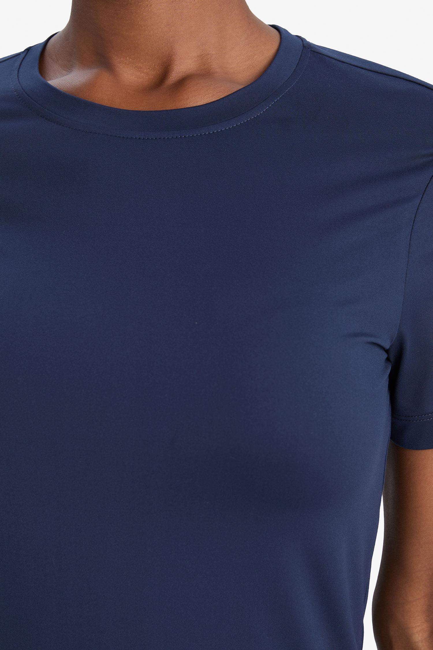 Standart Fit Bisiklet Yaka Sporcu Basic Düz Kısa Kollu Tişört