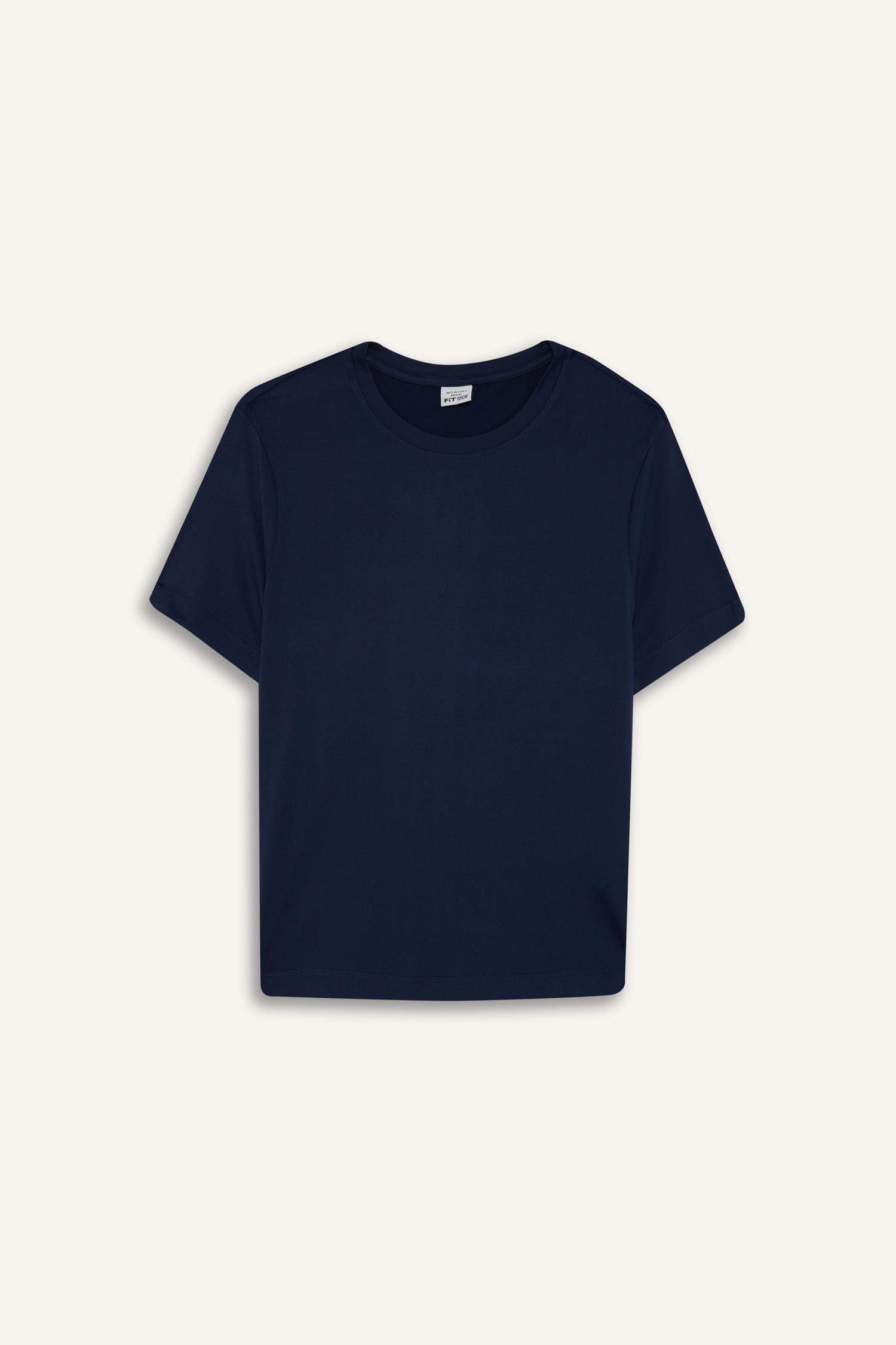 Standart Fit Bisiklet Yaka Sporcu Basic Düz Kısa Kollu Tişört