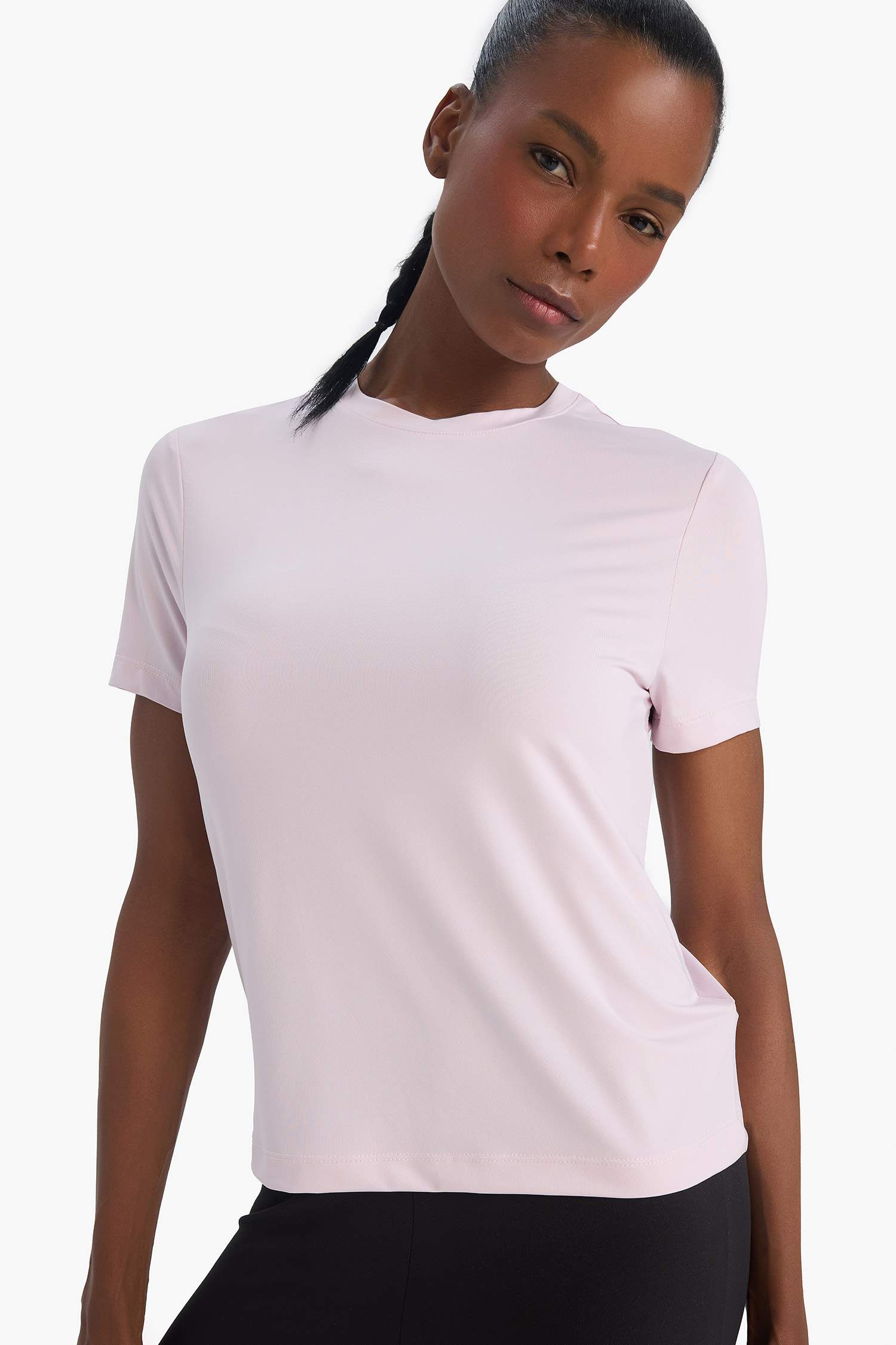 DeFactoFit Standard Fit Crew Neck Sports T-shirt