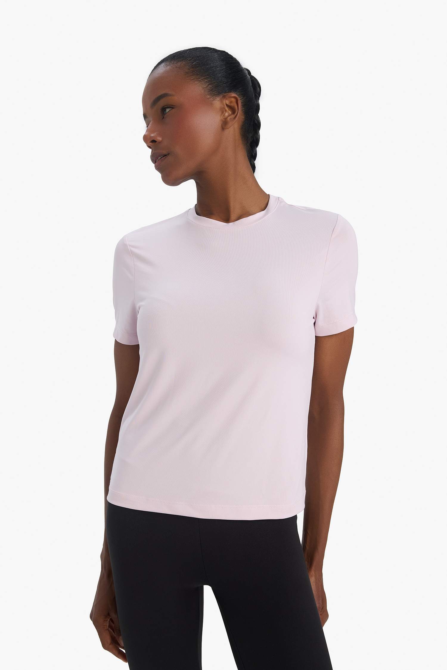 DeFactoFit Standard Fit Crew Neck Sports T-shirt