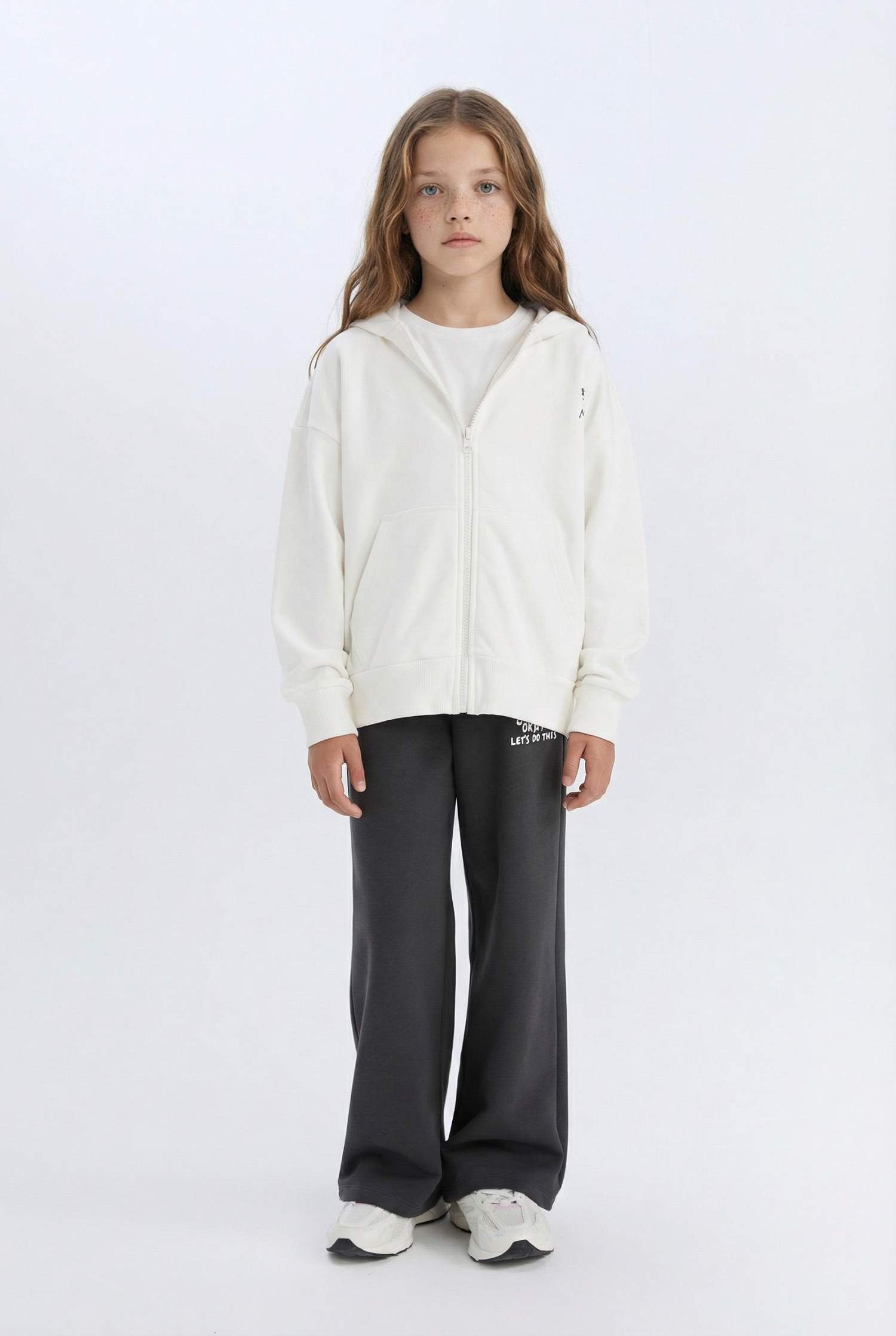 Pantalon de survêtement large avec imprimé pour fille