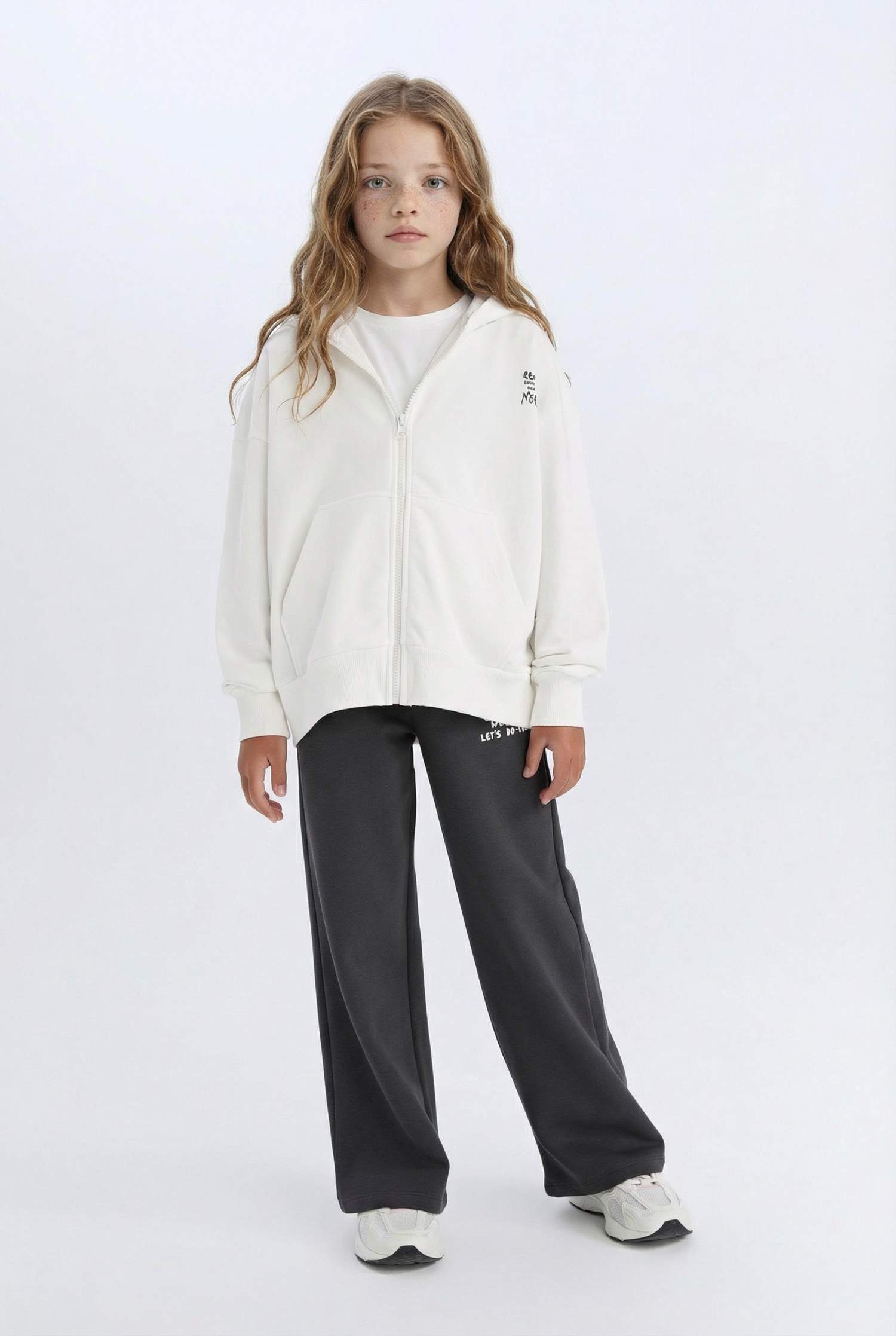 Pantalon de survêtement large avec imprimé pour fille