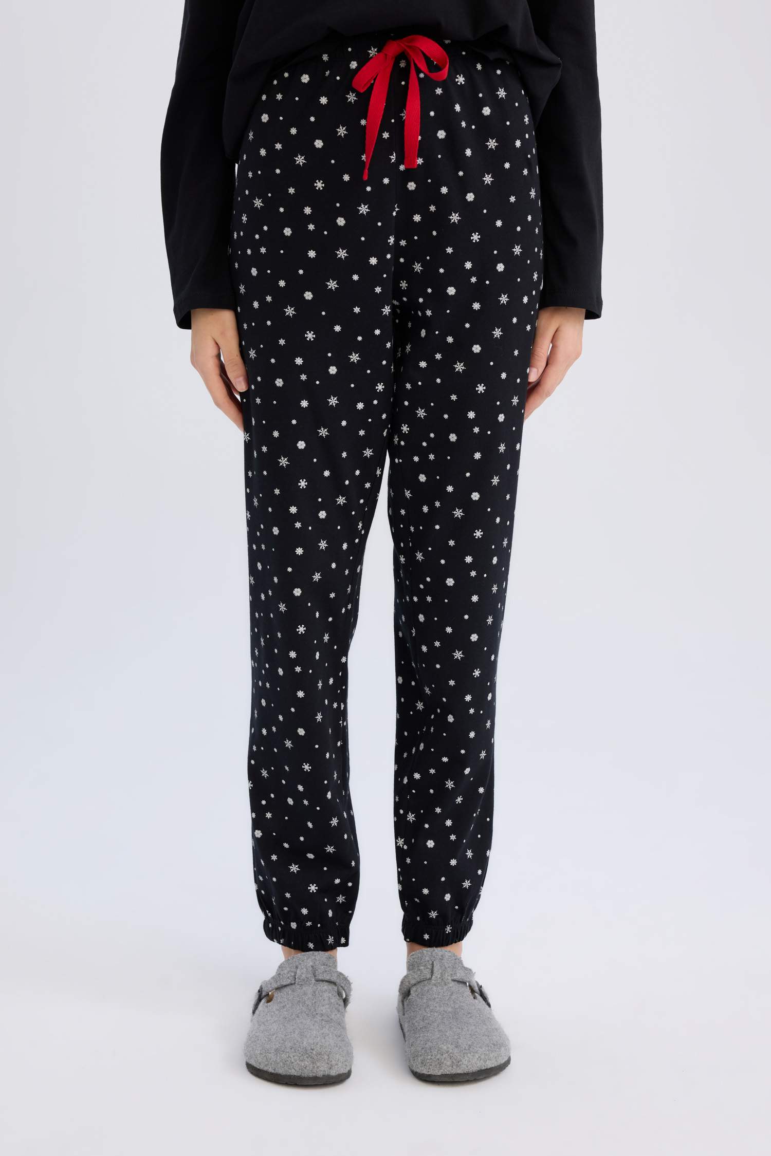 طقم بيجامة الكريسماس قصة عادية من قطعتين