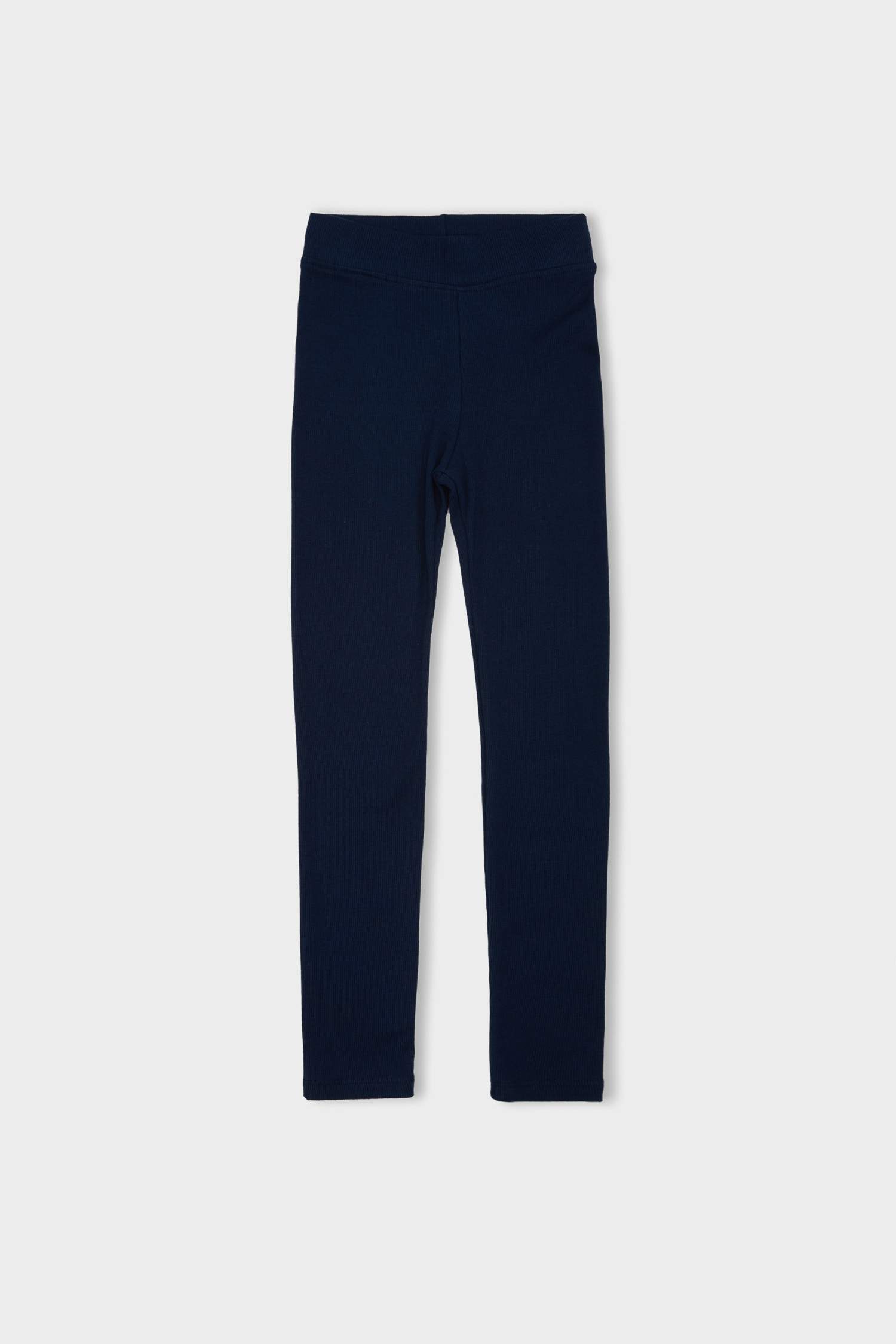 Kız Çocuk Basic Düz Beli Lastikli Standart Boy Fitilli Kaşkorse Tayt