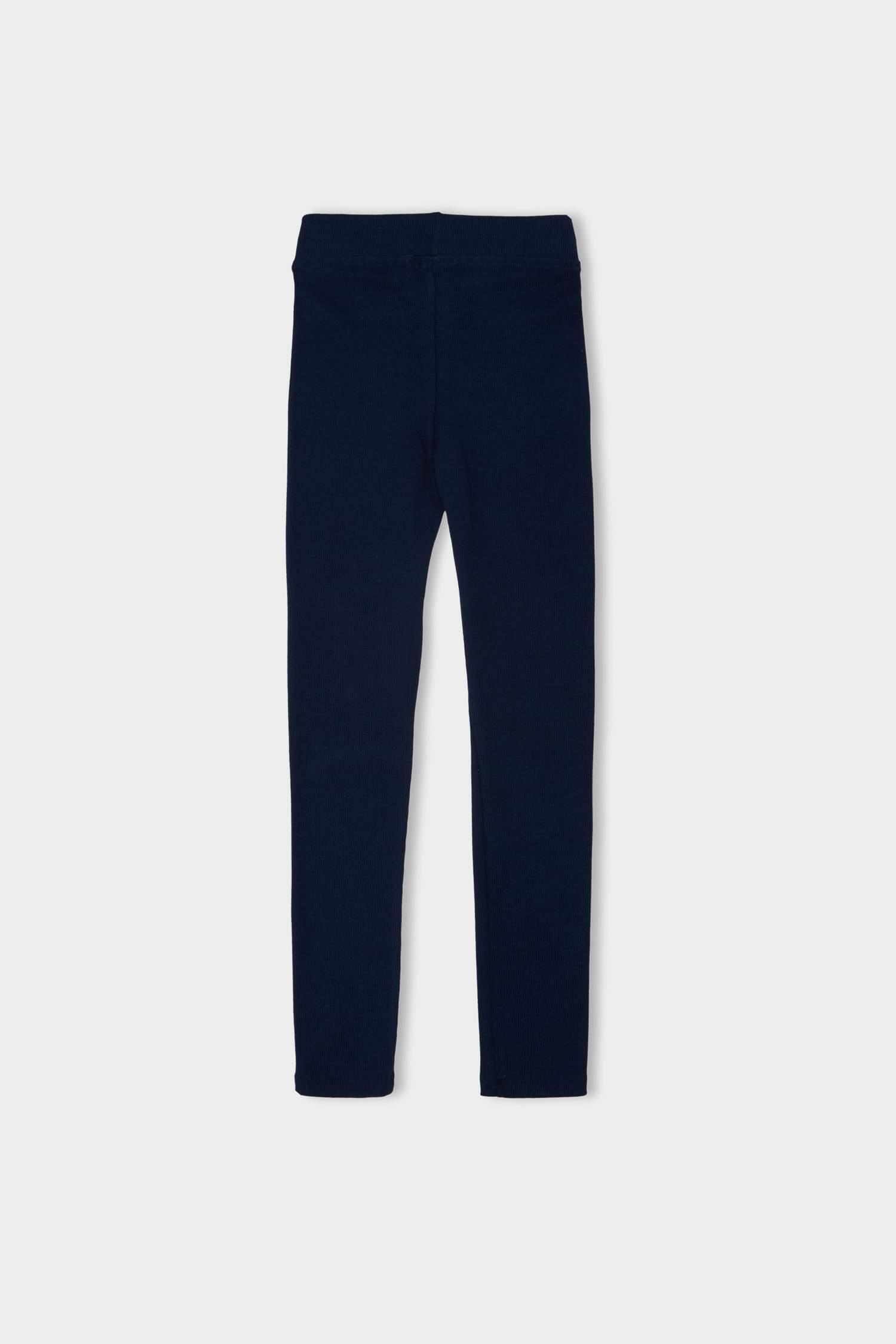 Kız Çocuk Basic Düz Beli Lastikli Standart Boy Fitilli Kaşkorse Tayt