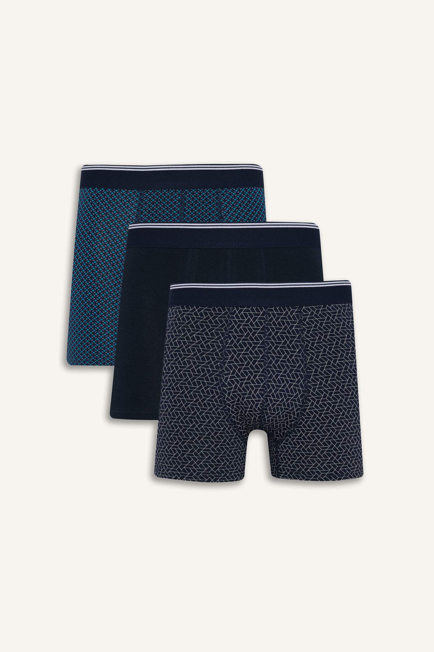 Regular Fit Baskılı 3'lü Boxer