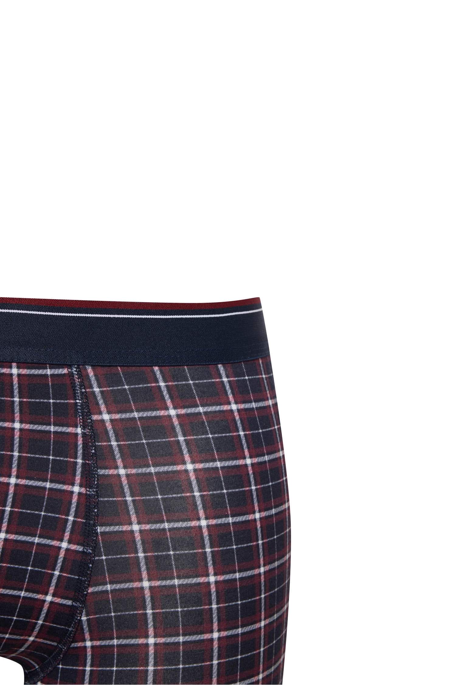 Regular Fit Kareli 3'lü Boxer