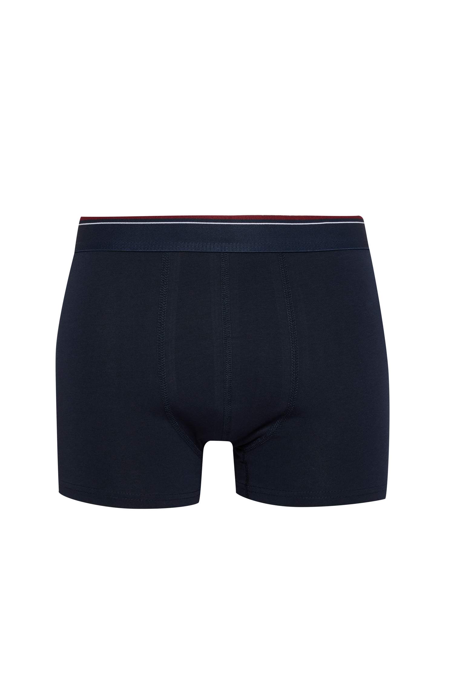 Regular Fit Kareli 3'lü Boxer