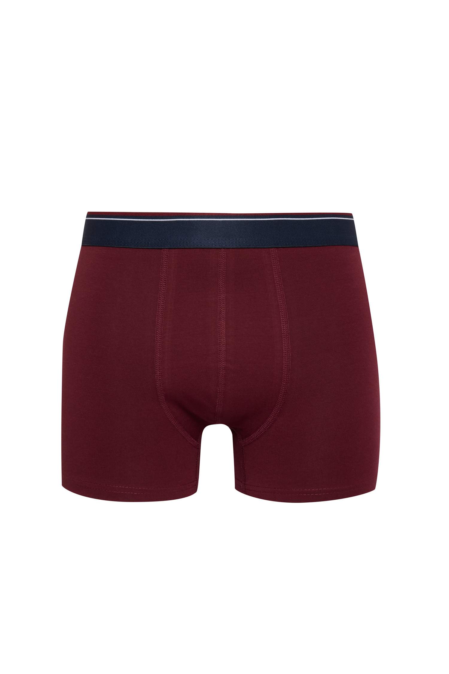 Regular Fit Kareli 3'lü Boxer