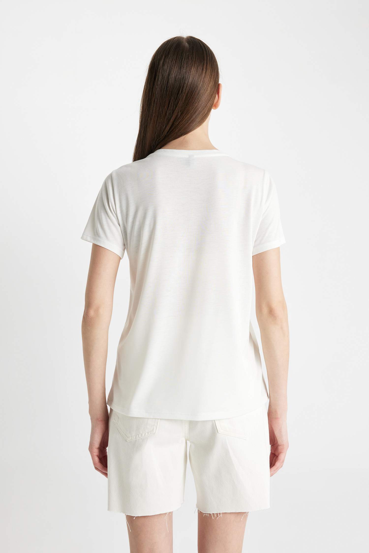 Regular Fit Crew Neck Printed Short Sleeve T-Shirt