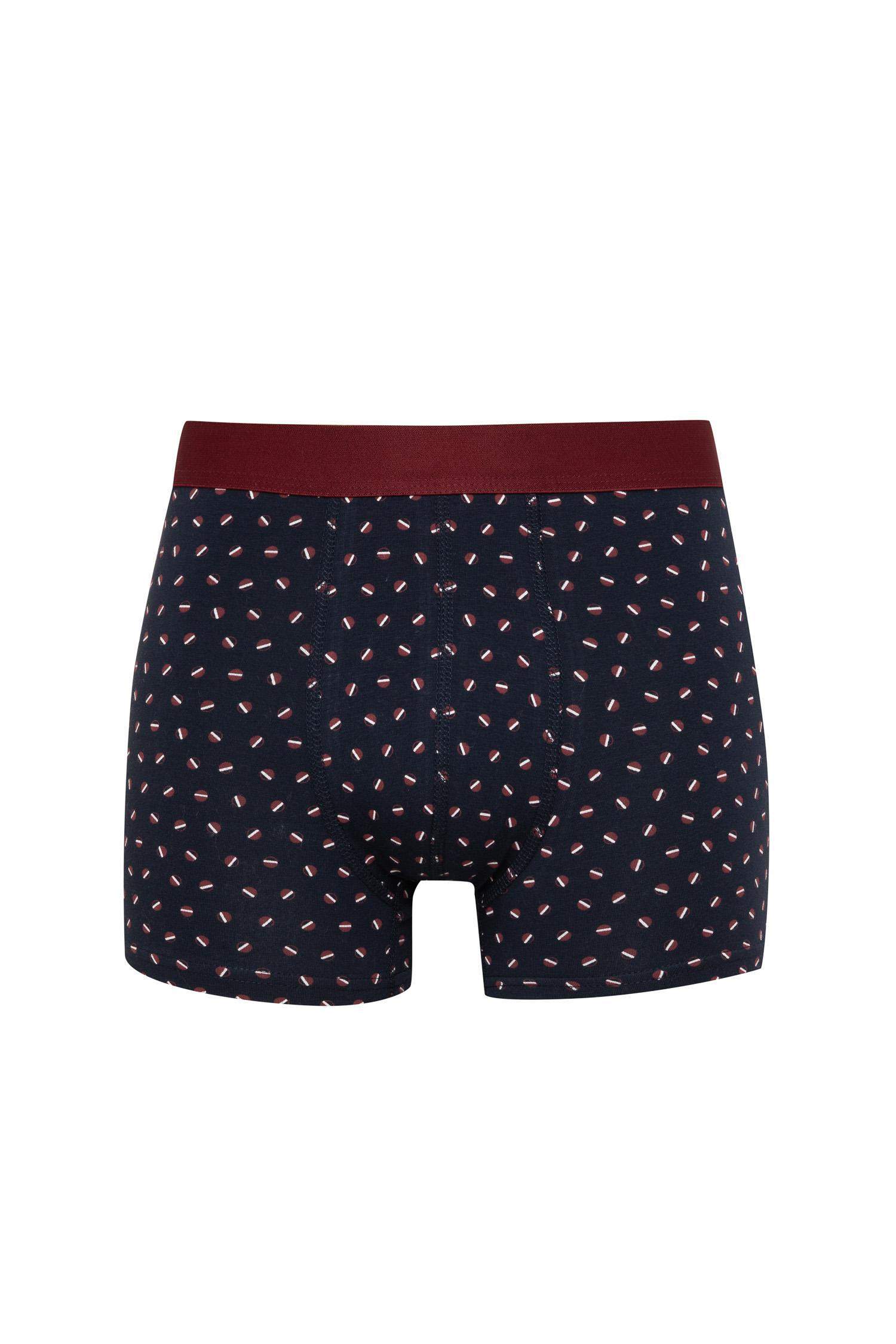 Erkek Regular Fit Desenli 3'lü Boxer