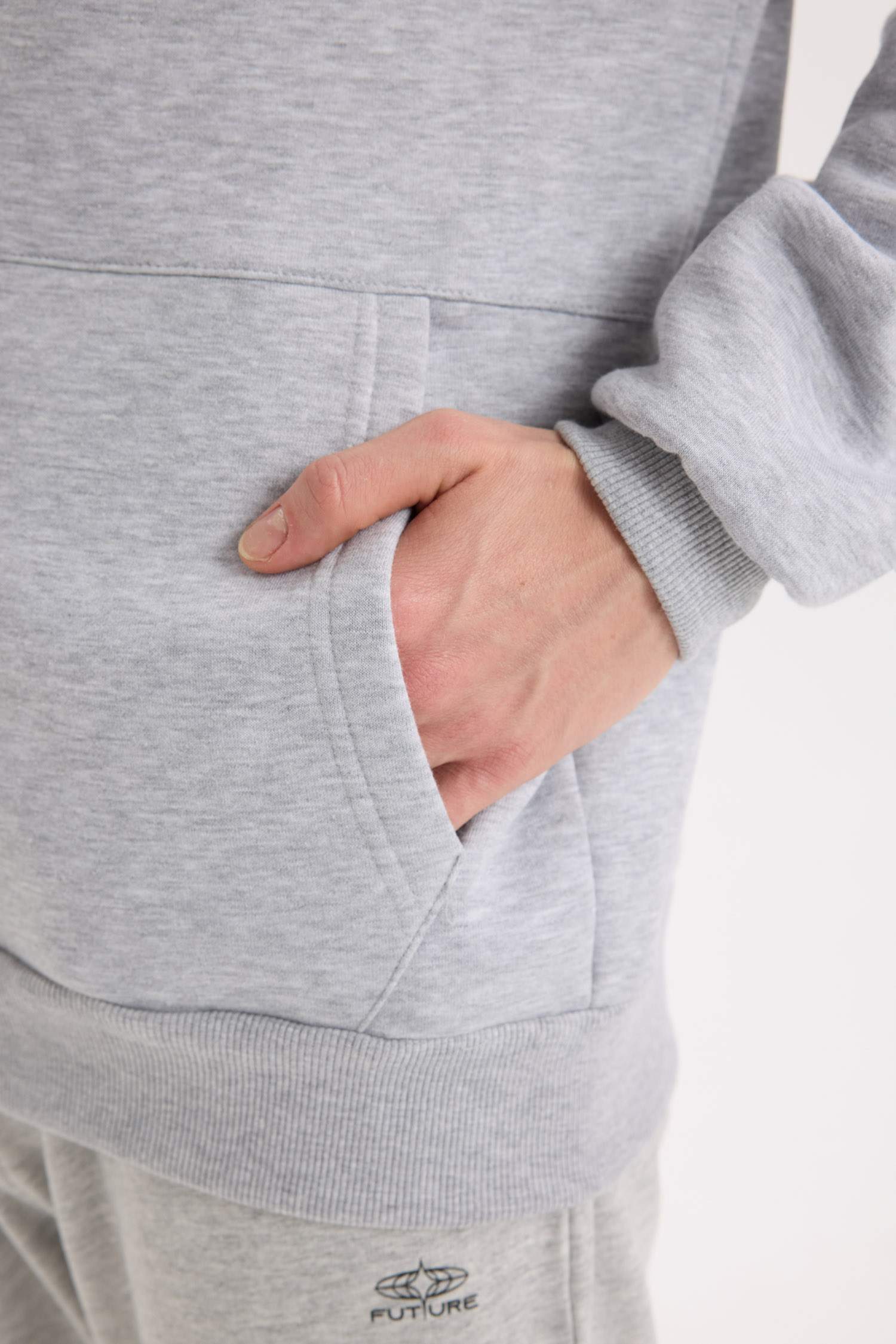 Comfort Fit Rahat Kalıp Kapüşonlu Kalın İçi Yumuşak Tüylü Fermuarlı Sweatshirt