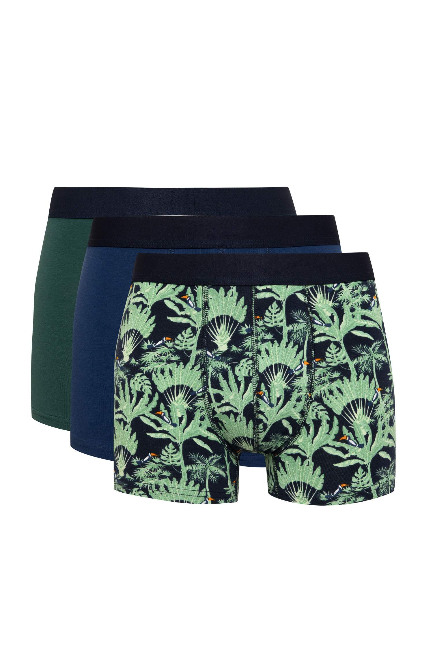 Erkek Regular Fit Desenli 3'lü Boxer